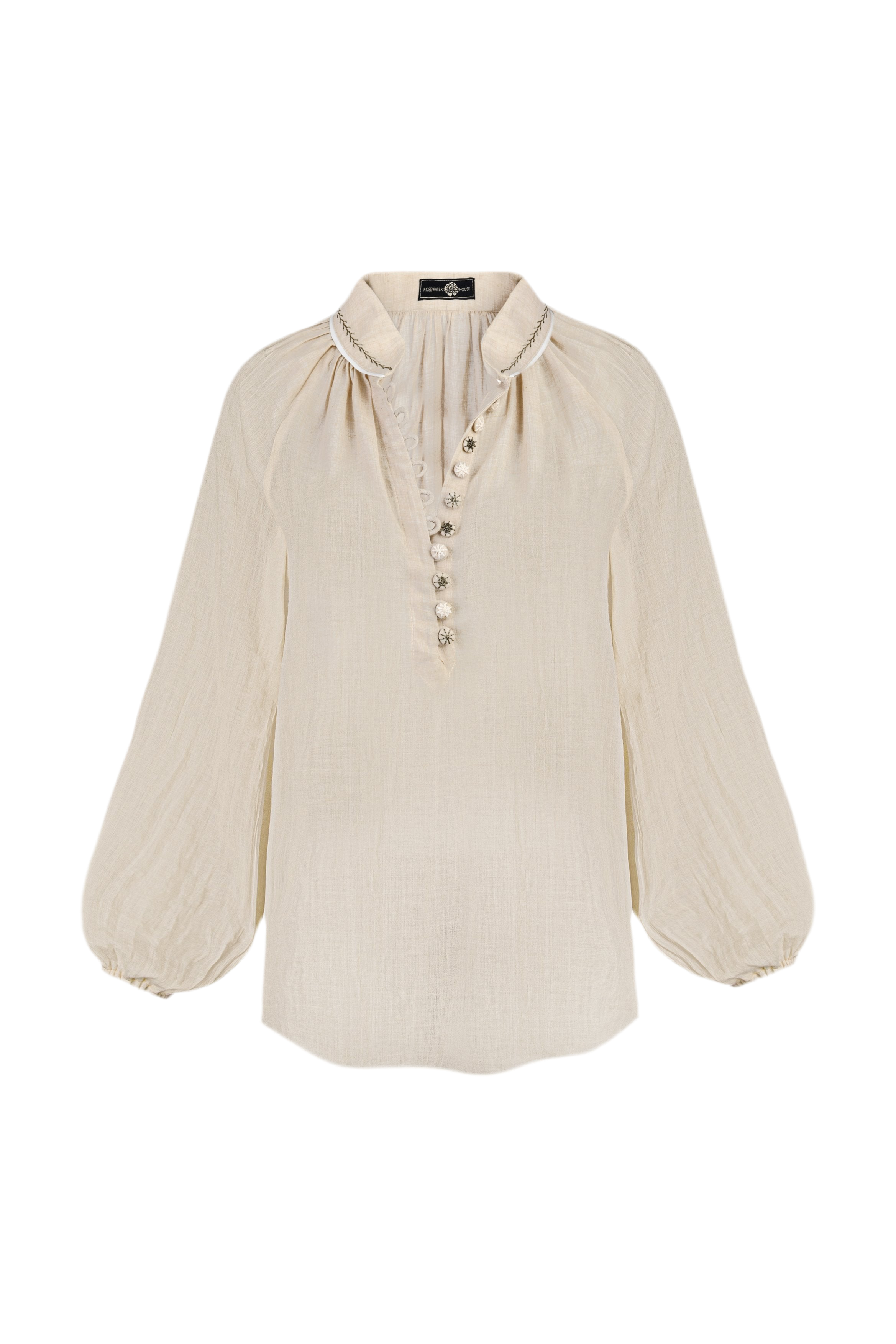Golab Blouse - Sand & Ivory by Rosewater House
