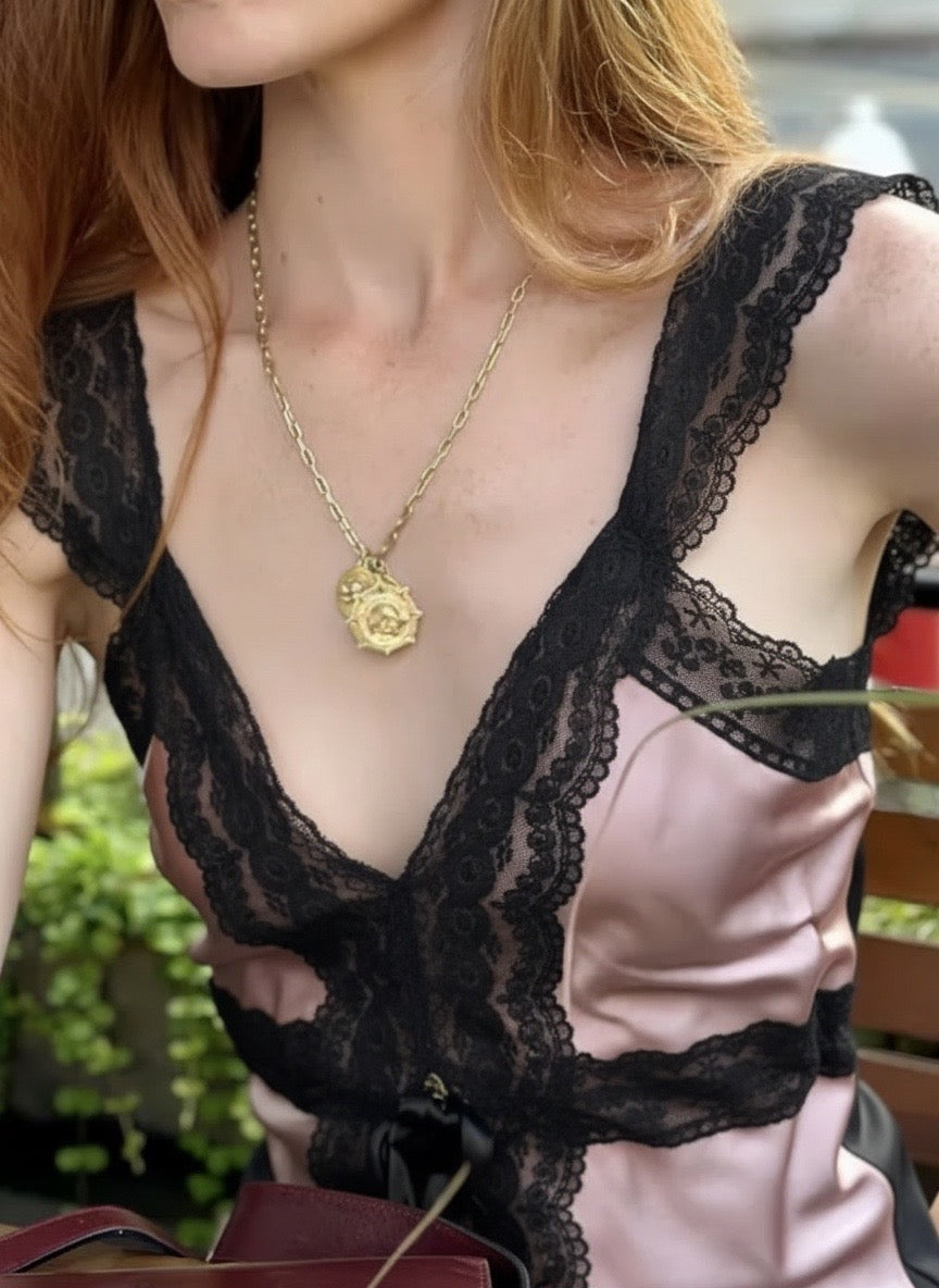 Stephanie Silk and Lace Cami - Dusty Mauve by Miguelina