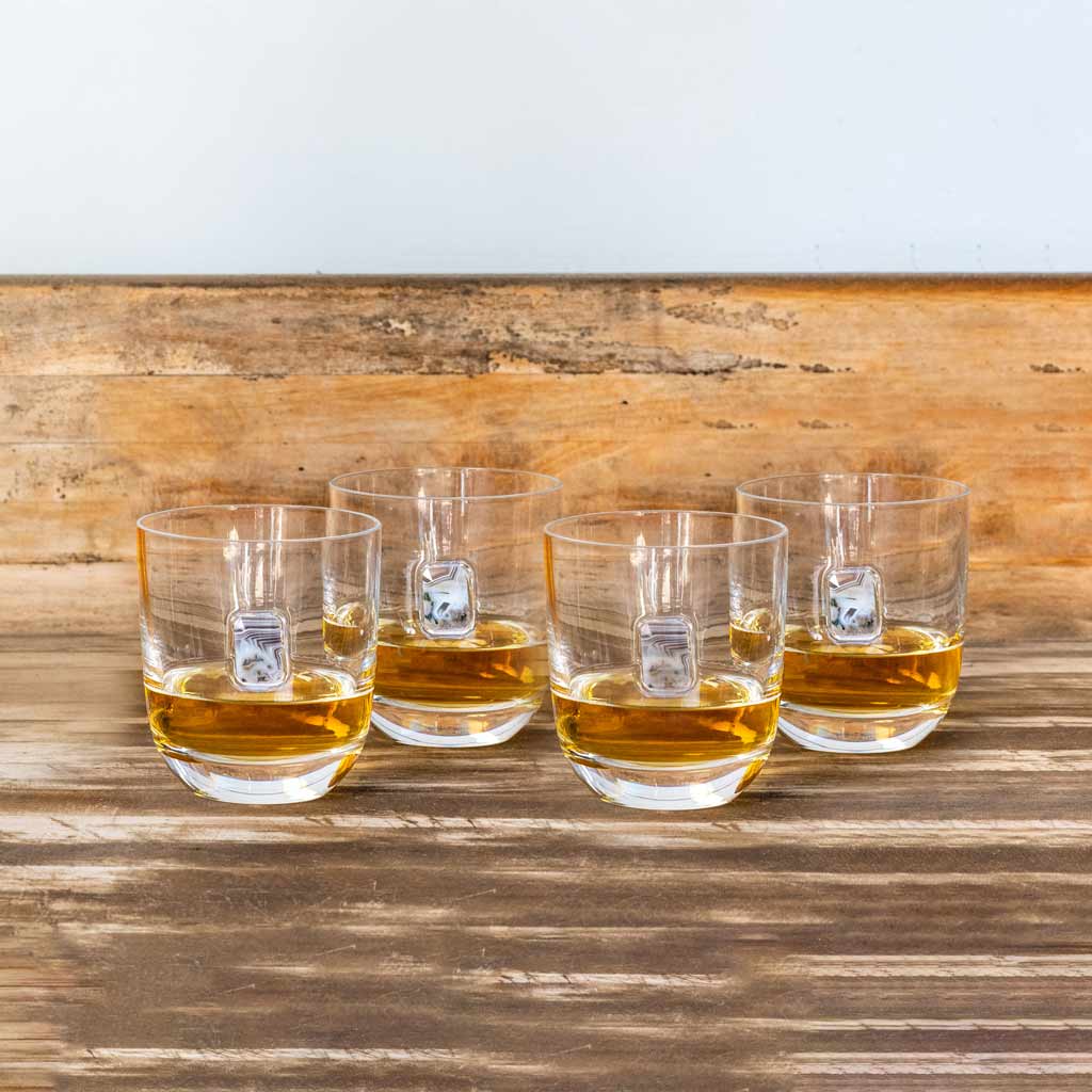Elevo DOF Gift Set, Smoke Agate, Set of 4 by ANNA New York