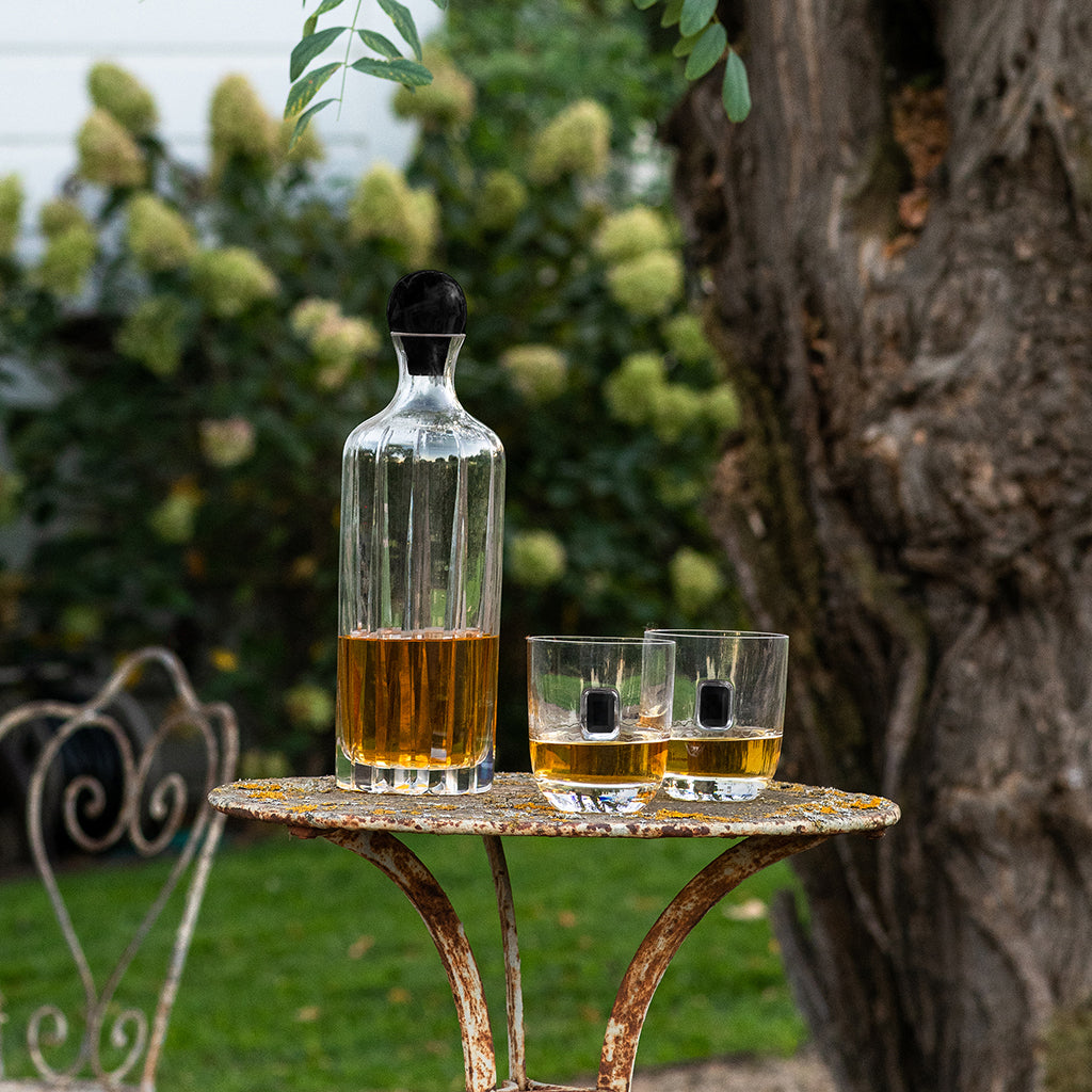 Elevo Liquor Decanter, Obsidian by ANNA New York