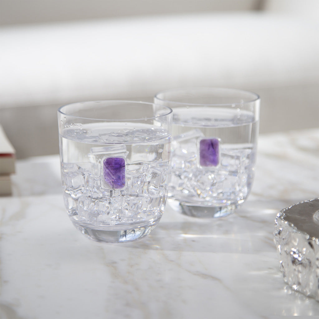 Elevo DOF Glasses, Amethyst, Set of 2 by ANNA New York