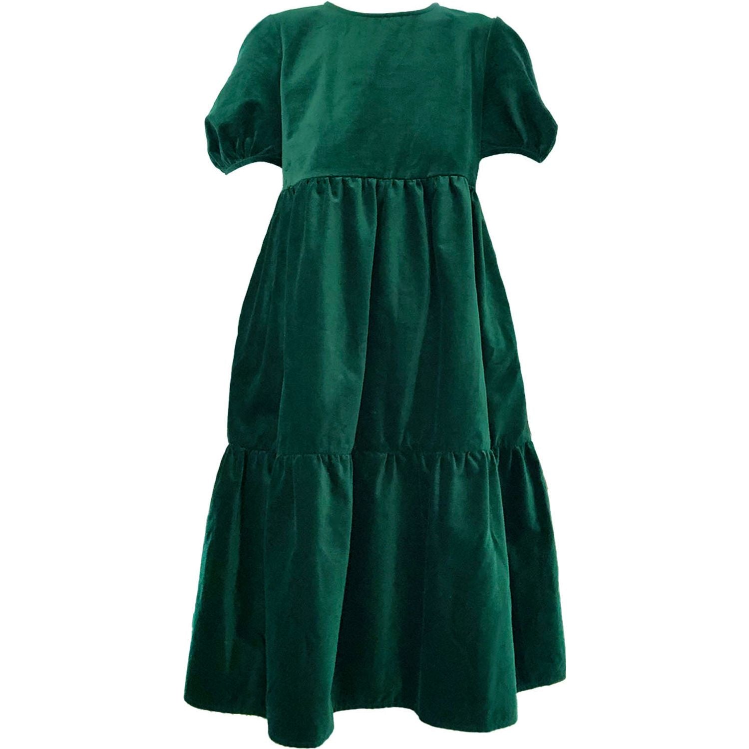 Women's Madeline Dress in Emerald Velvet by Casey Marks
