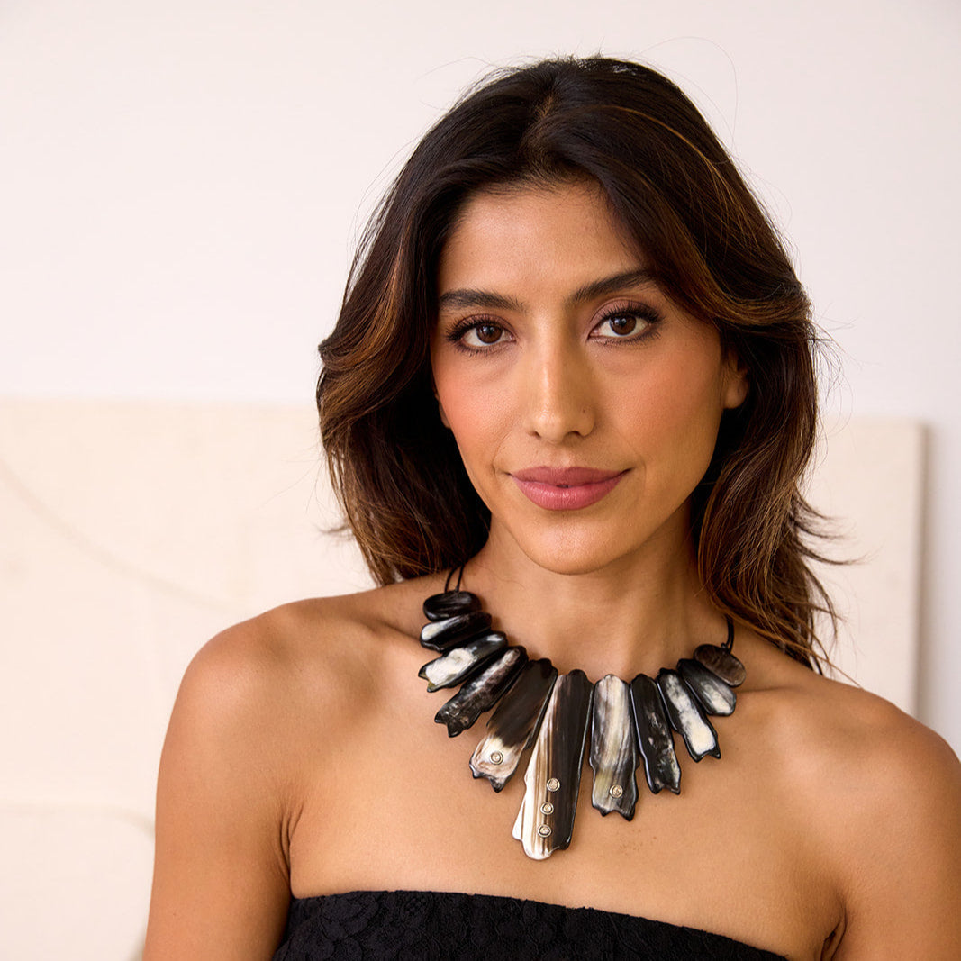 Polished Dark Horn Collar by S. Carter Designs