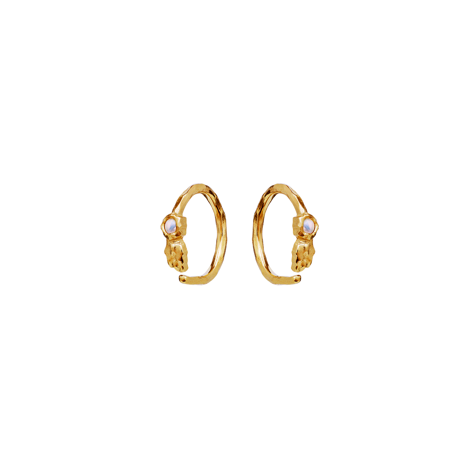 Florus Earrings Gold by Maanesten