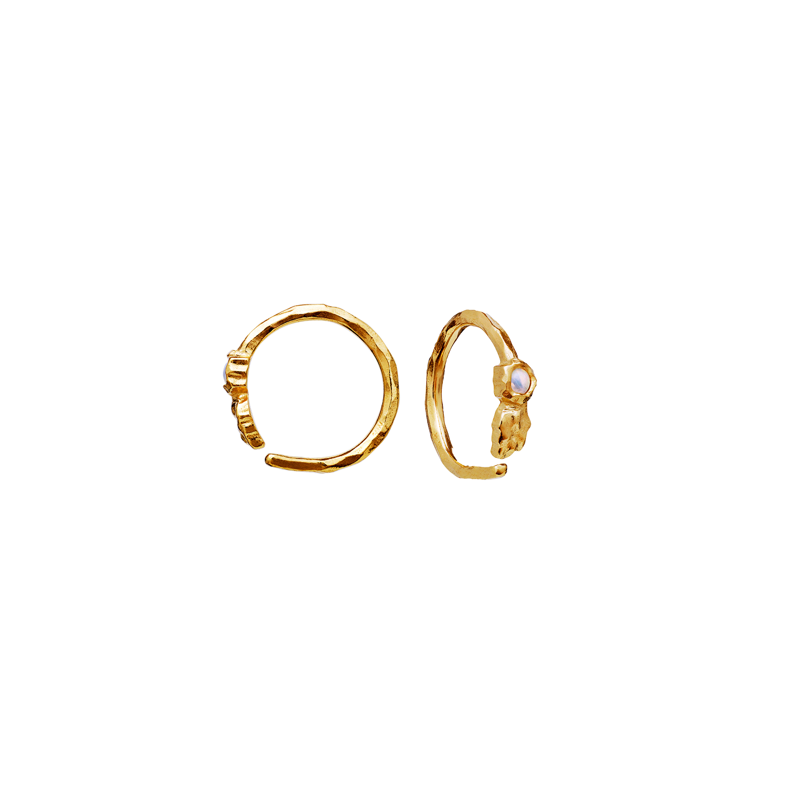 Florus Earrings Gold by Maanesten