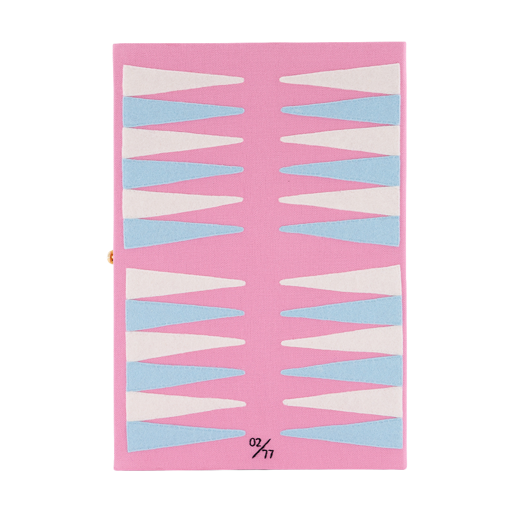 Pink Backgammon Giant Board Game Book Clutch by Olympia Le Tan