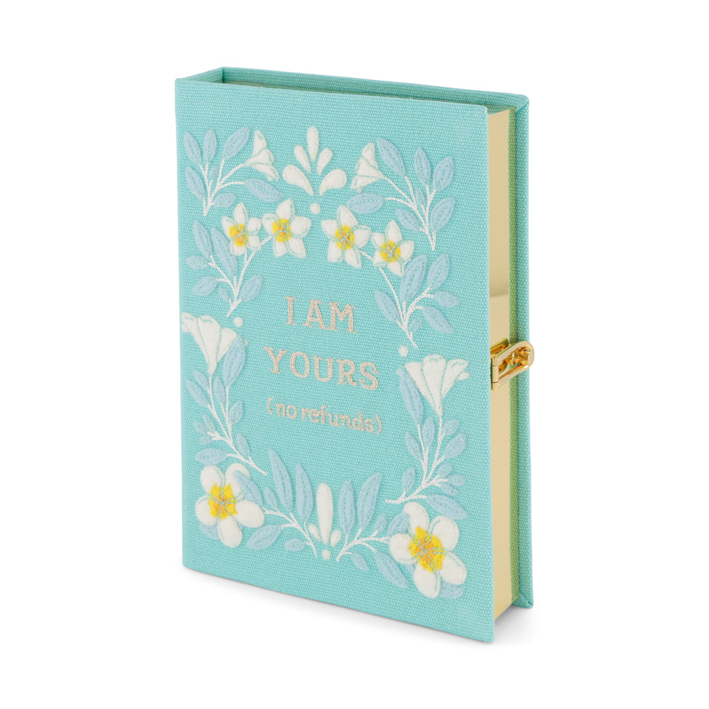 I am Yours (no refunds) Book Clutch by Olympia Le Tan