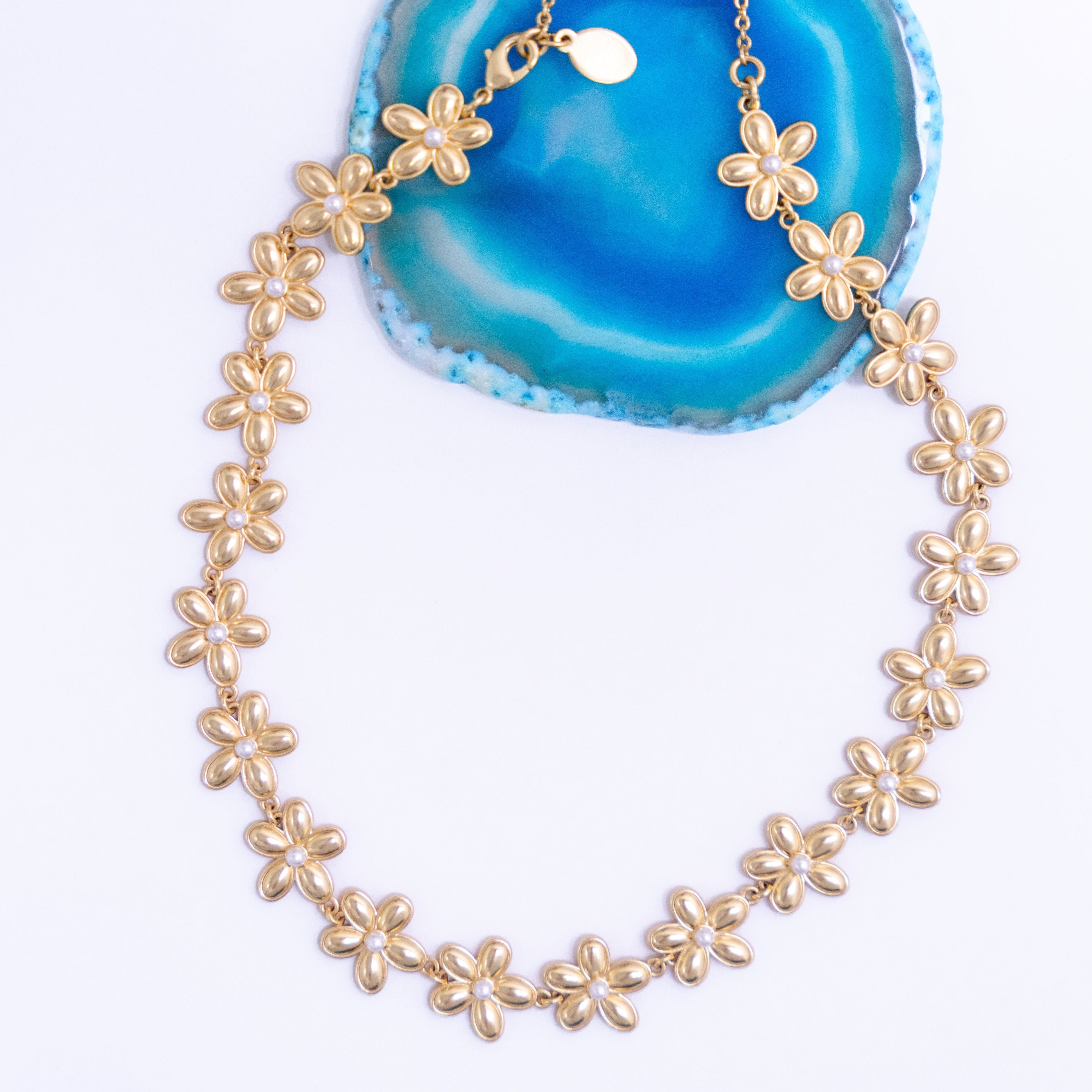 Flora Necklace - Pearl by Gresham