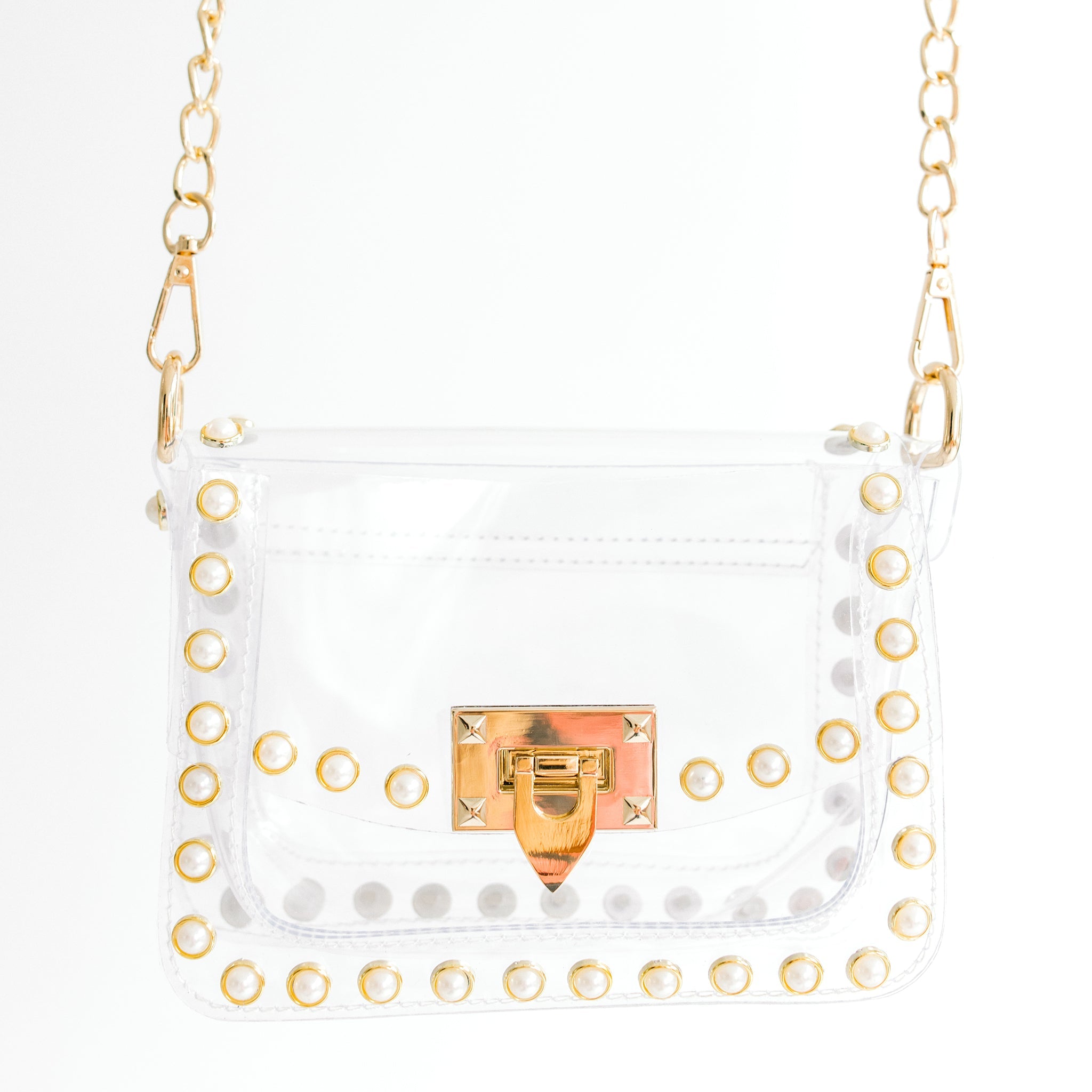 The Jackie in Pearl by Clearly Handbags