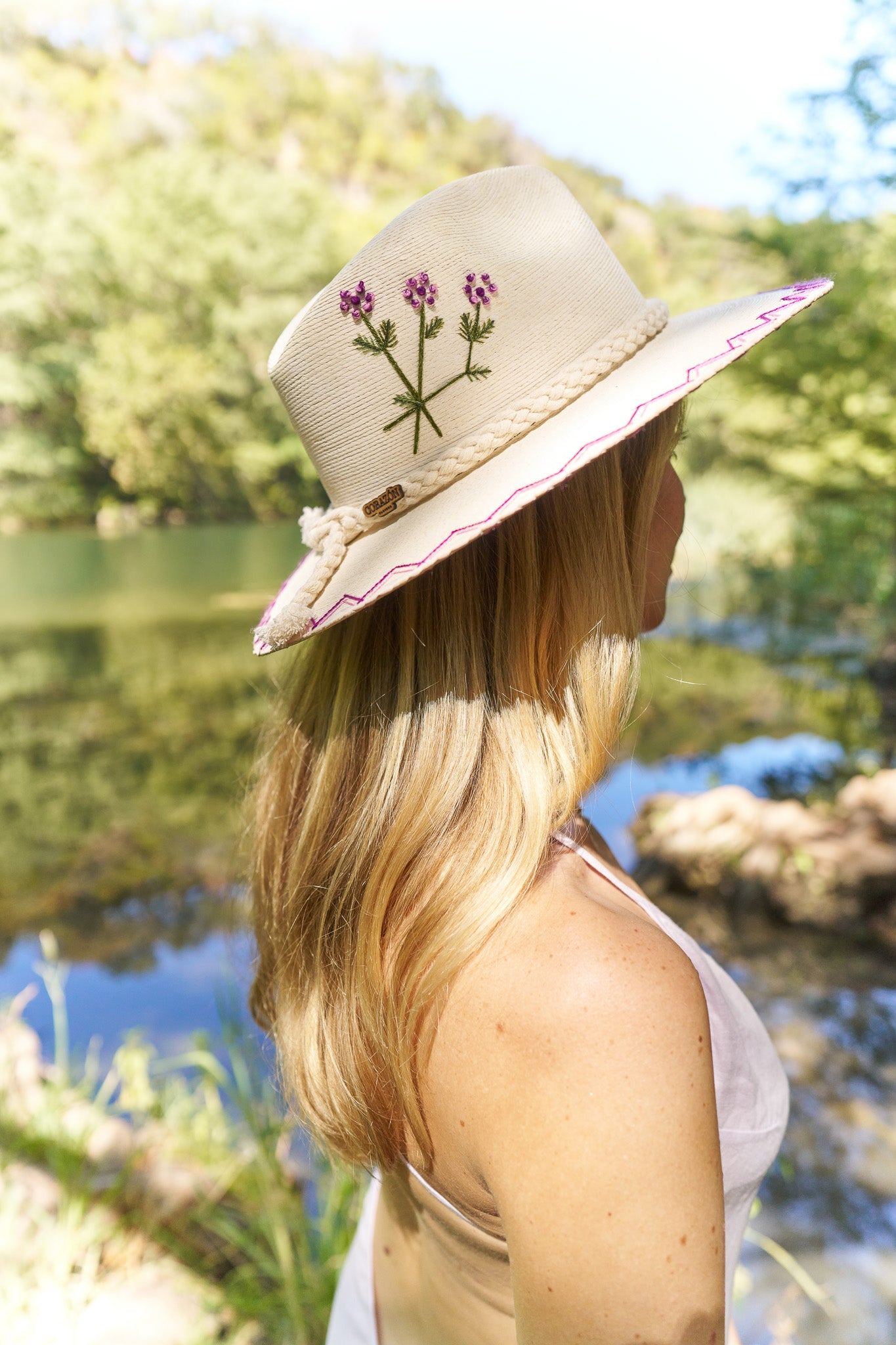 Exclusive Morada Flores Hat by Corazon Playero