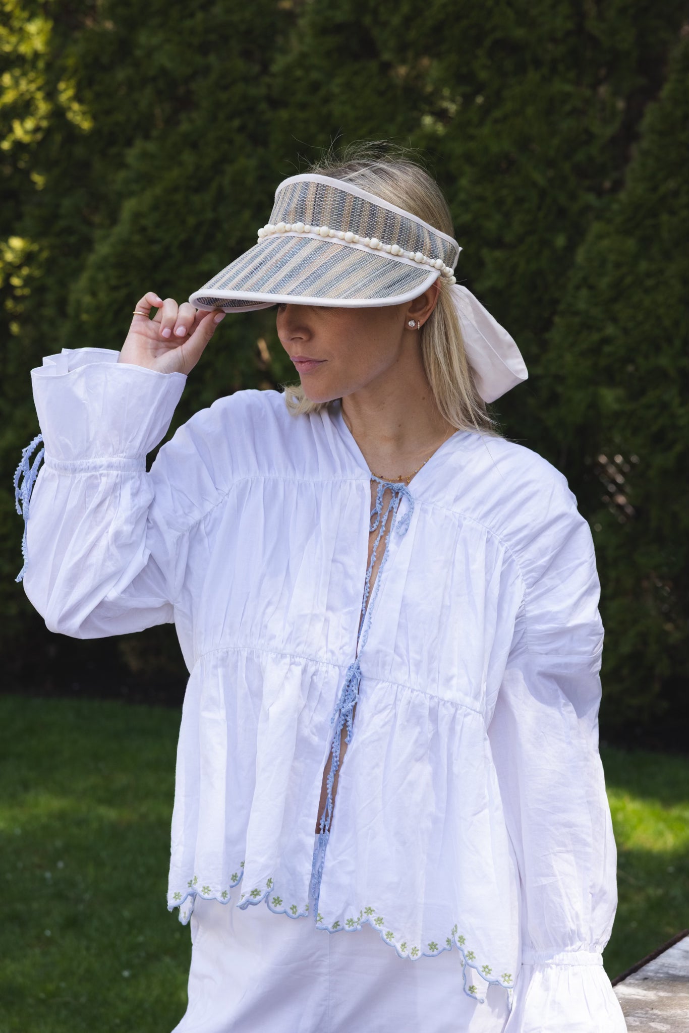 Natalie Simkins Exclusive Azure Bone | Heidelberg Visor by Lorna Murray