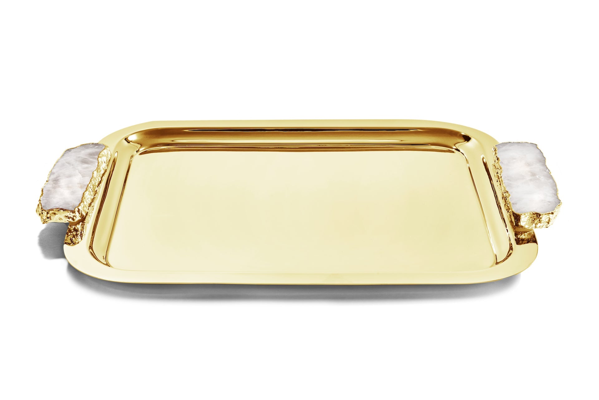 Hospitality Tray, gold & Crystal by ANNA New York