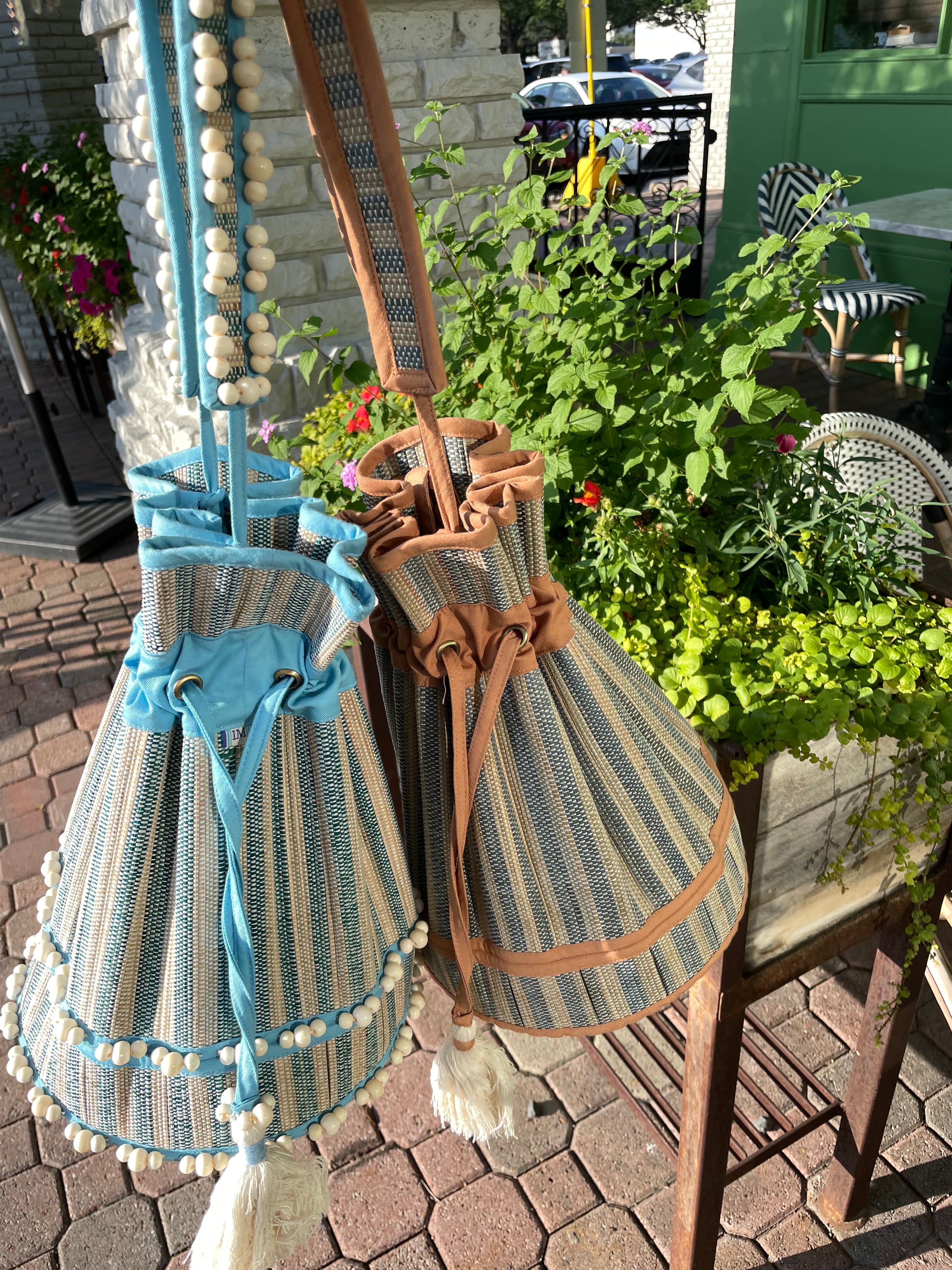 Natalie Simkins Exclusive: Azure Caramello | Midi Leisure Tote by Lorna Murray