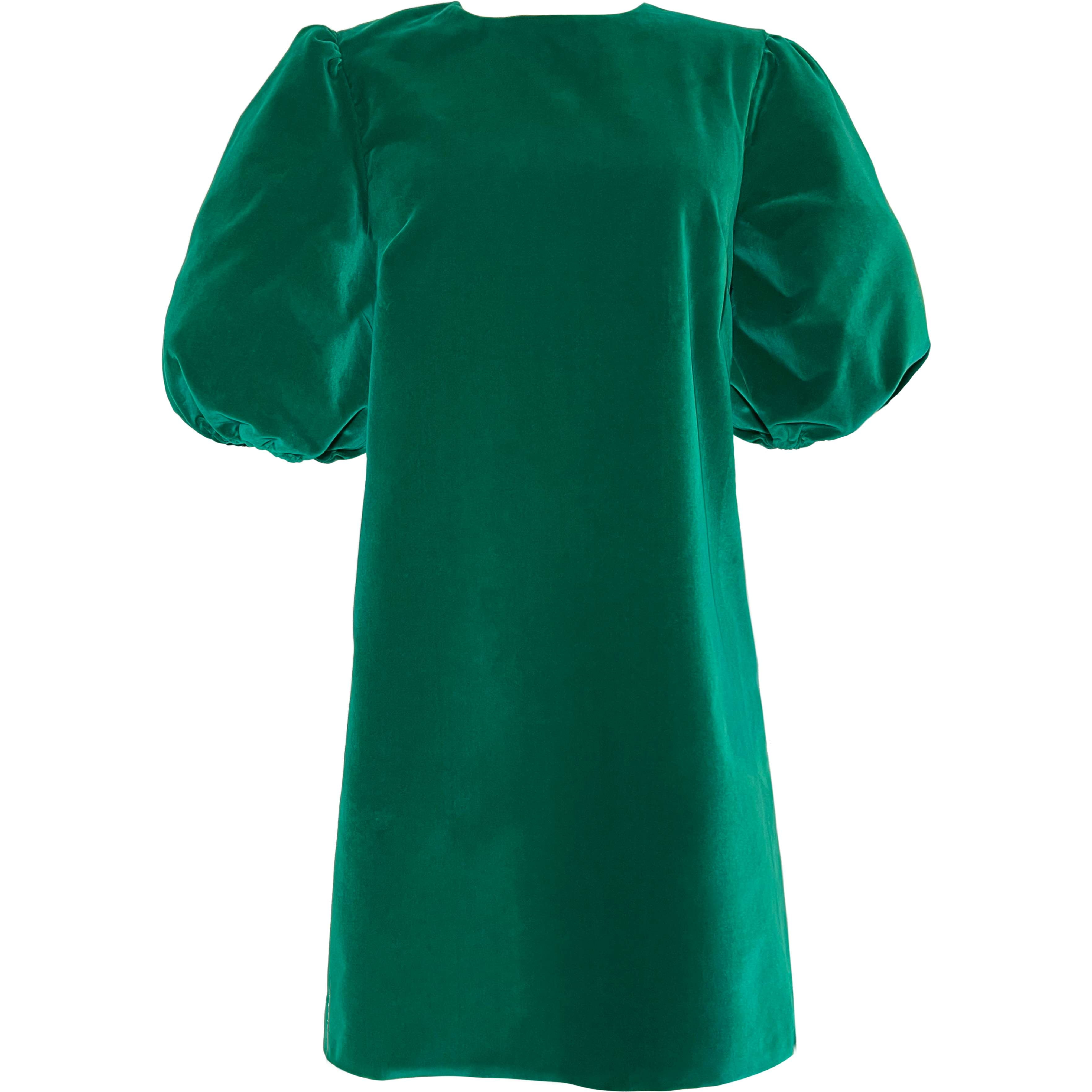 Women's Barb Dress in Aurora Green Velvet by Casey Marks