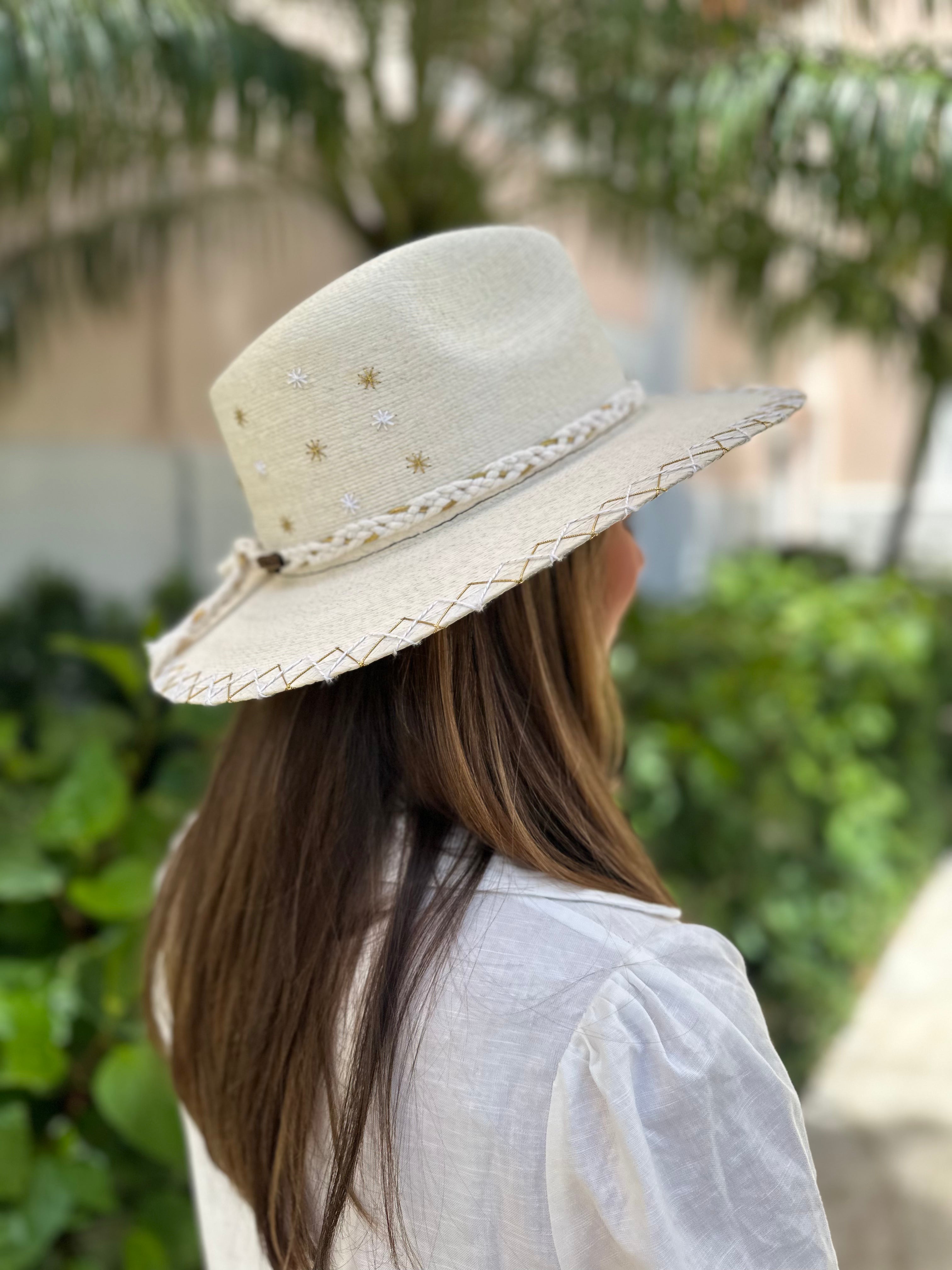 Exclusive Gold Star Palm Hat by Corazon Playero