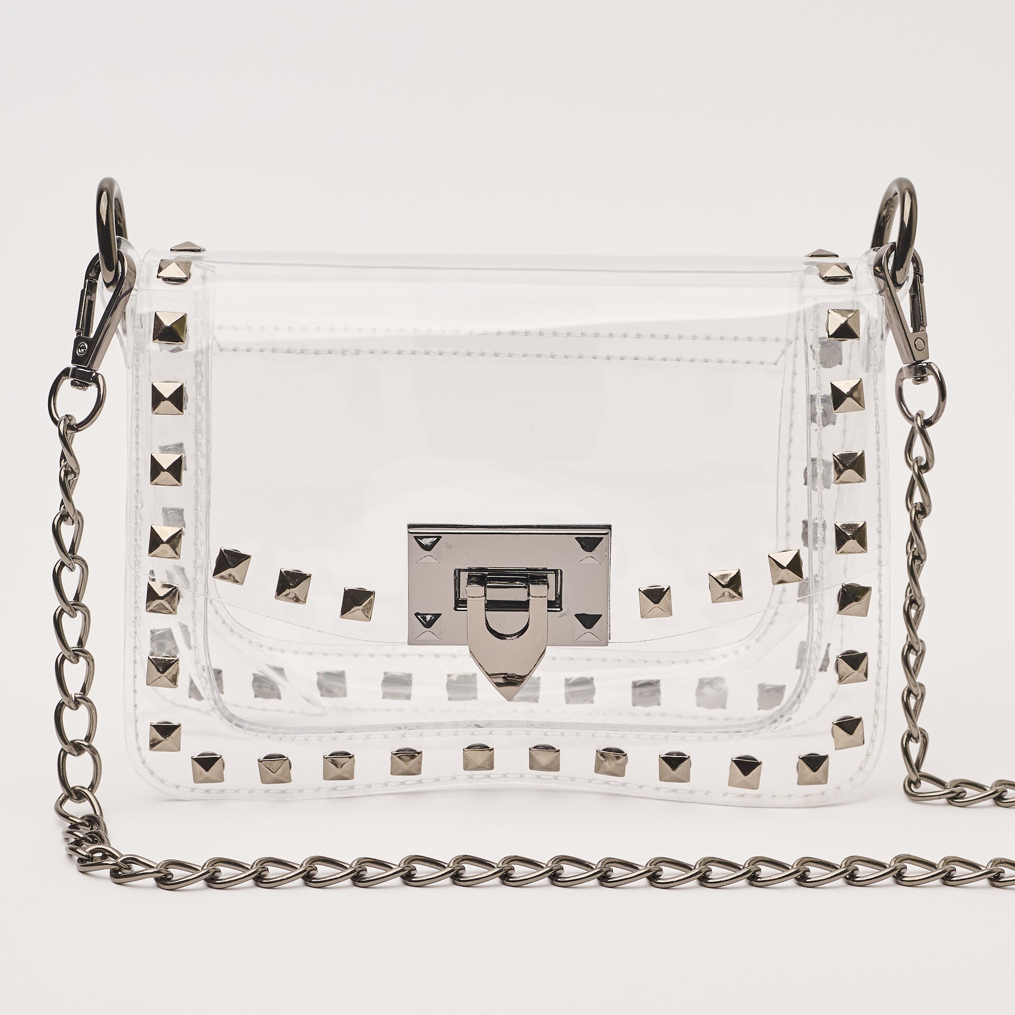 Jackie in Gunmetal by Clearly Handbags