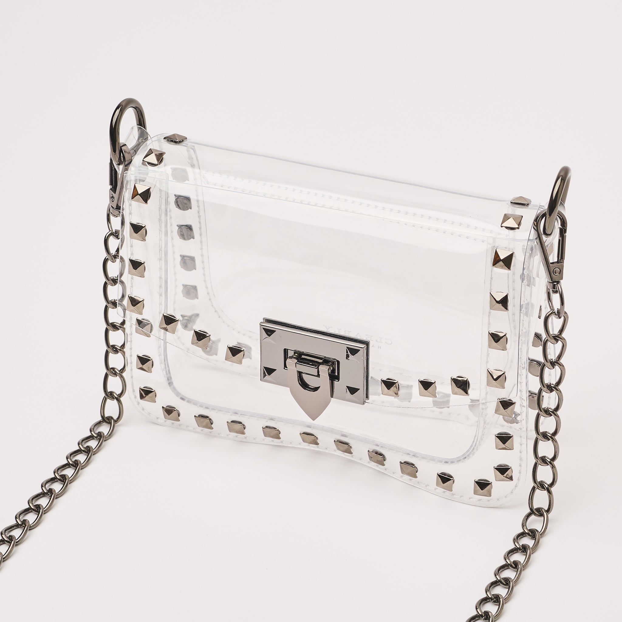Jackie in Gunmetal by Clearly Handbags