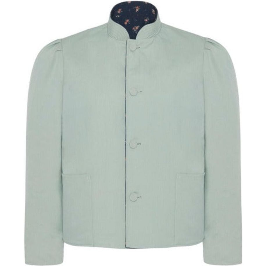 Women's Magic Jacket in Navy Rosebud & Celadon Twill by Casey Marks