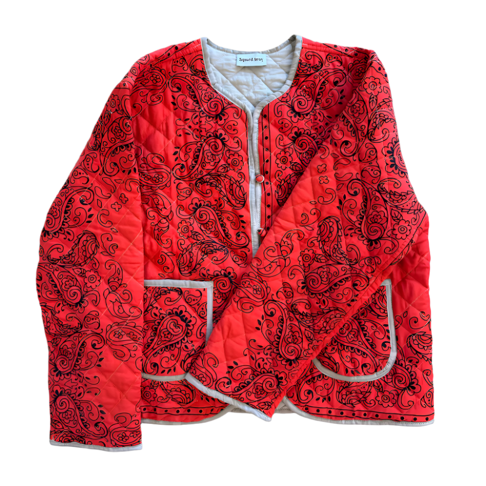 The Quilted Jacket - Red by Squar'd Away