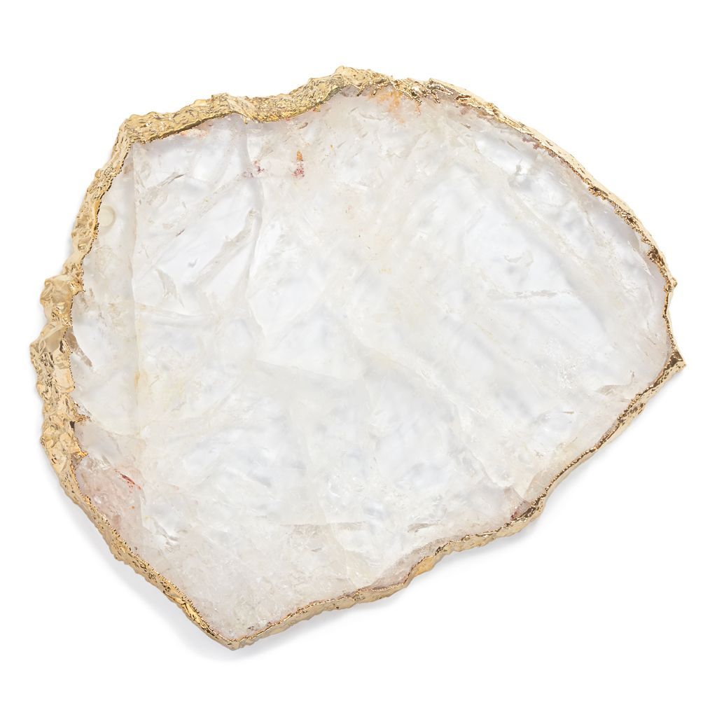 Kiva Platter, Crystal & Gold by ANNA New York