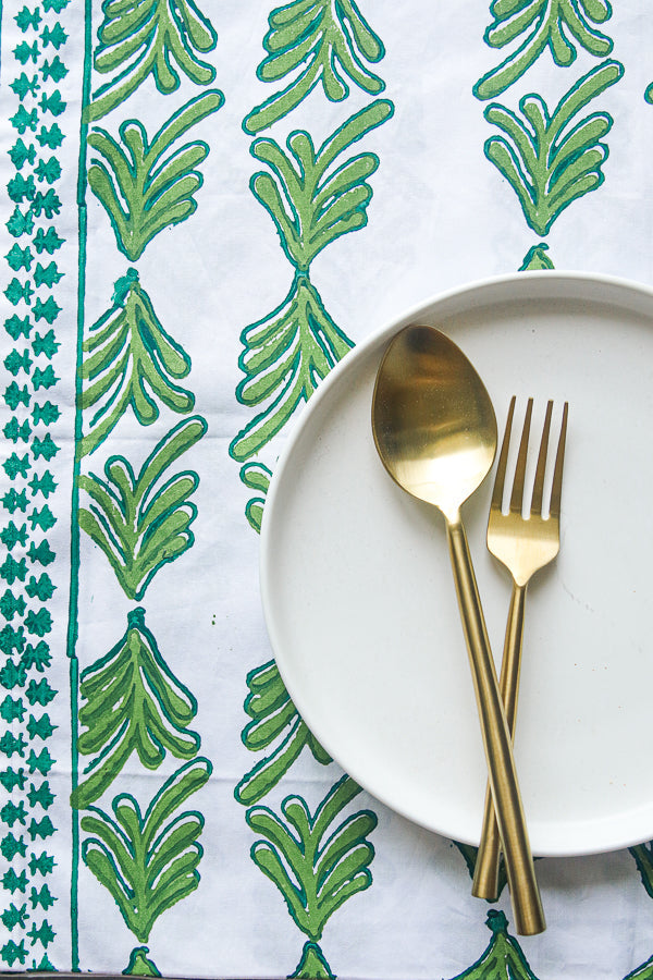 Tablecloth - Palmetto, Cactus & Kelly Green by Mended