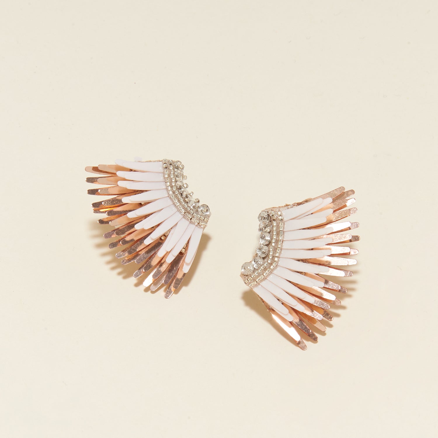 Mini Madeline Earrings Ivory Rosegold by Mignonne Gavigan
