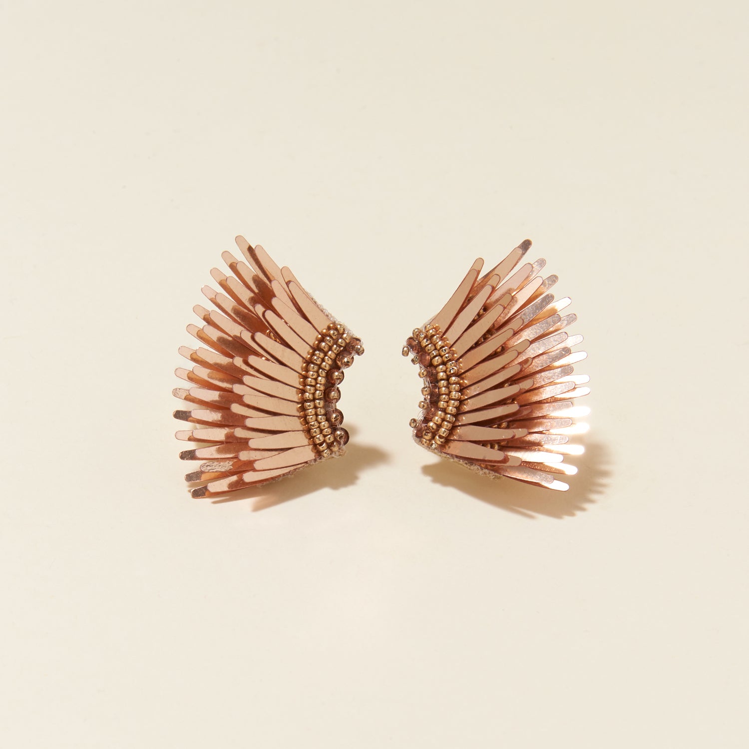 Metallic Mini Madeline Earrings Rose Gold by Mignonne Gavigan