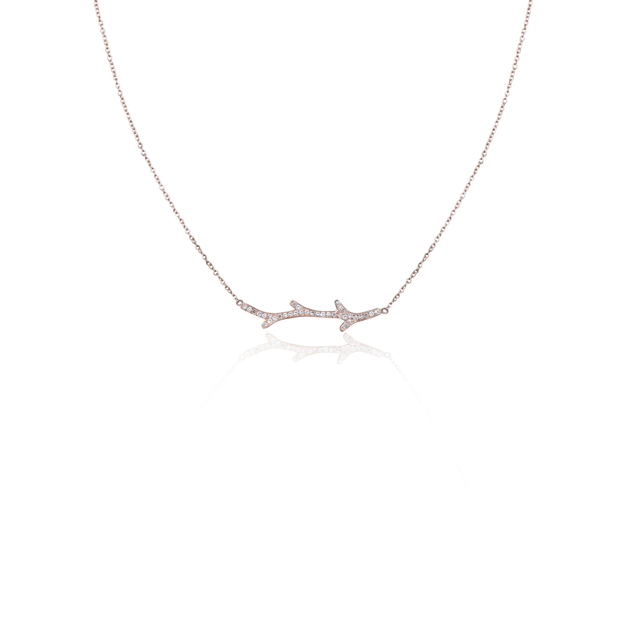 14k Dainty Branch Necklace by S.Carter Designs
