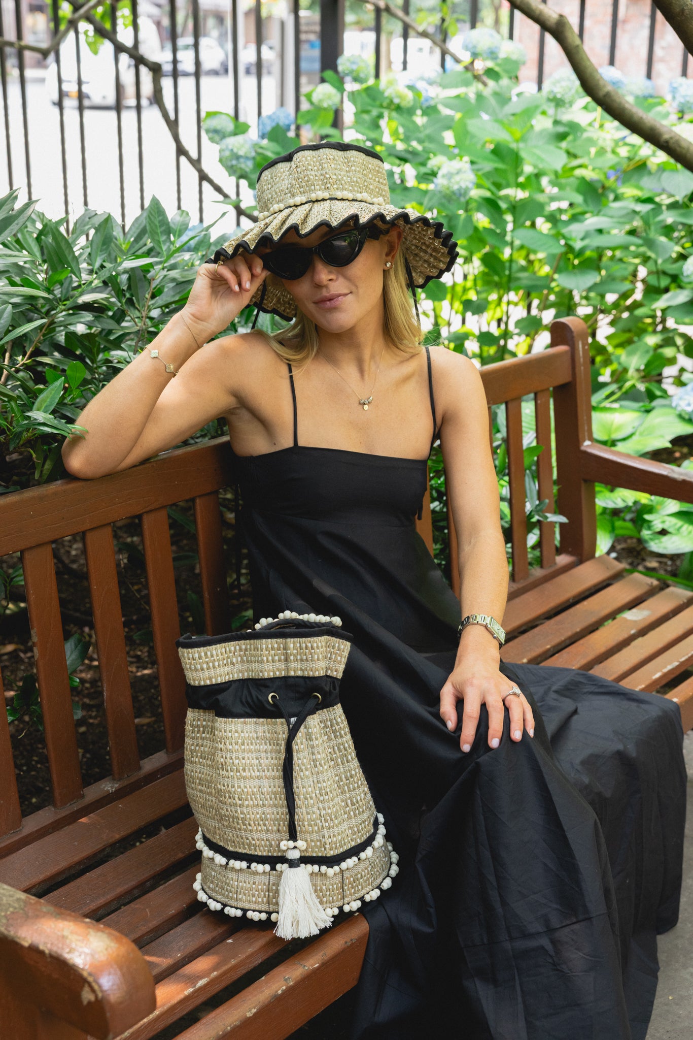 Natalie Simkins Exclusive Braided Black Truffle | Midi Capri Hat by Lorna Murray