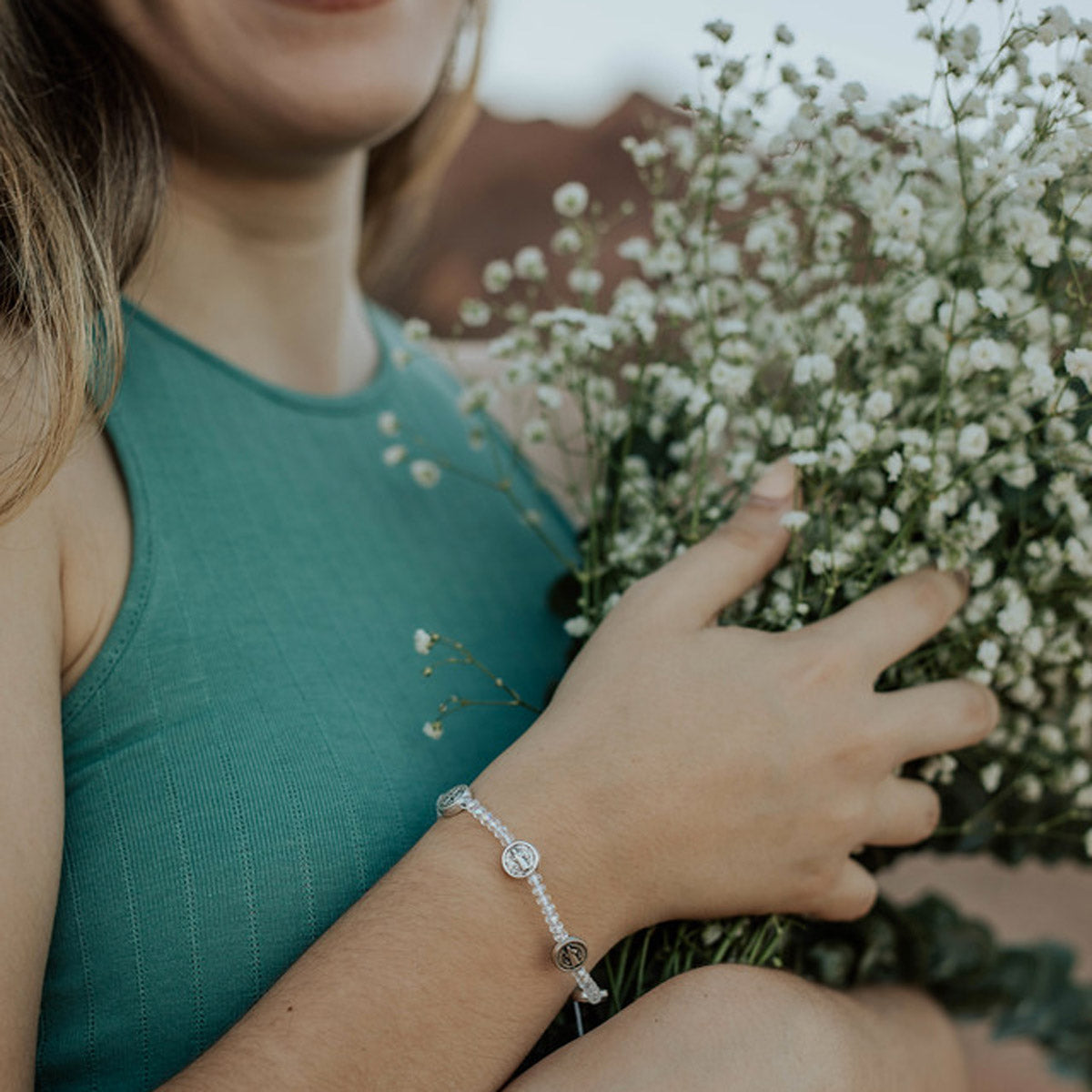 New Beginnings Crystal Benedictine Blessing Bracelet by My Saint My Hero