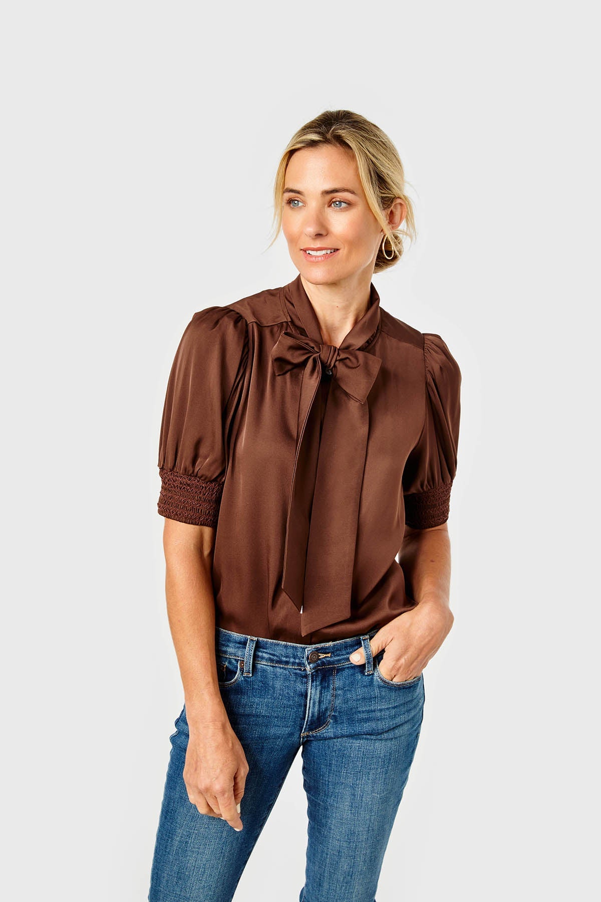 Peggy Top-Silk-Chicory by Cartolina