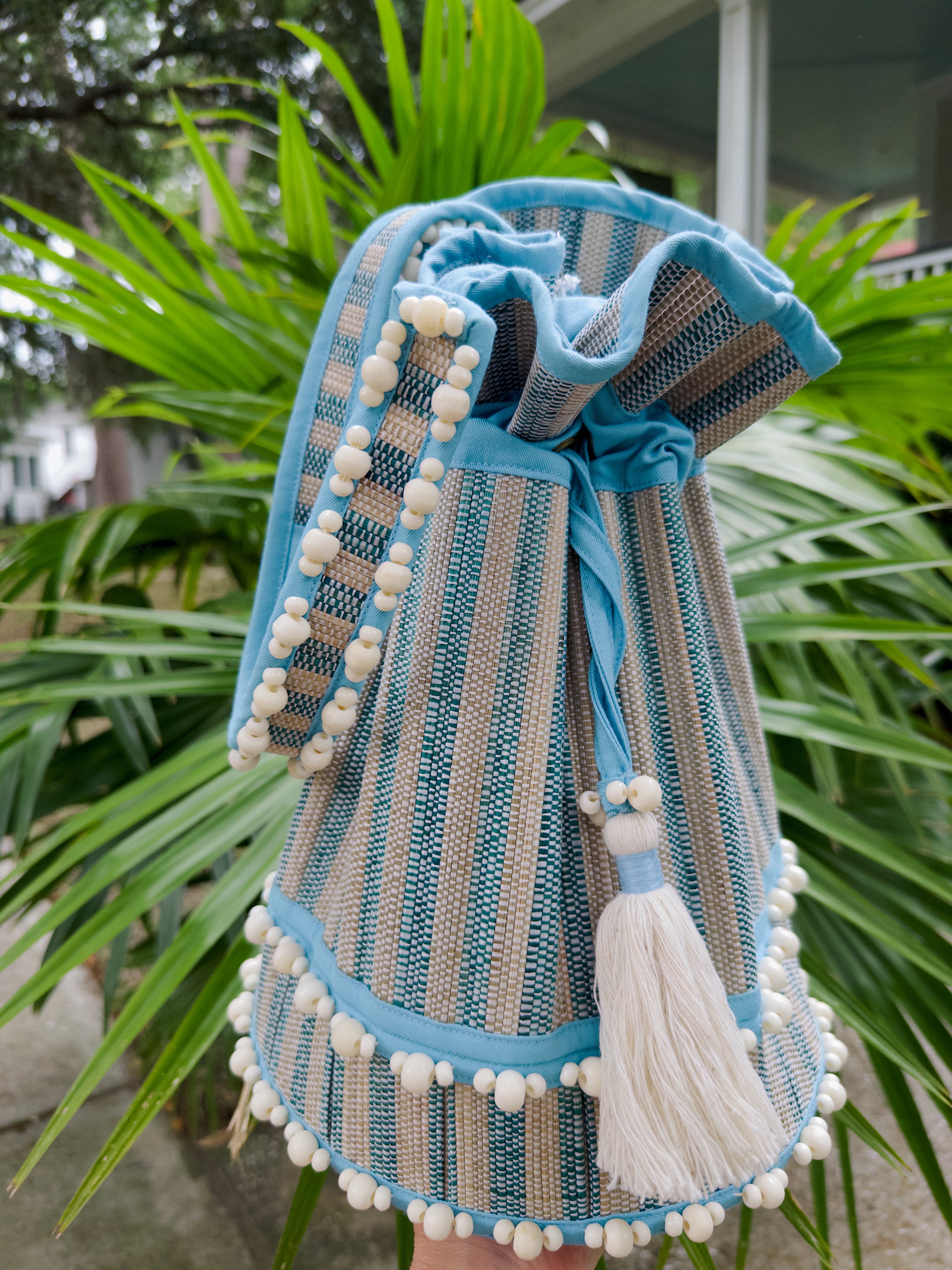 Natalie Simkins Exclusive: Azure Santorini | Midi Leisure Tote by Lorna Murray
