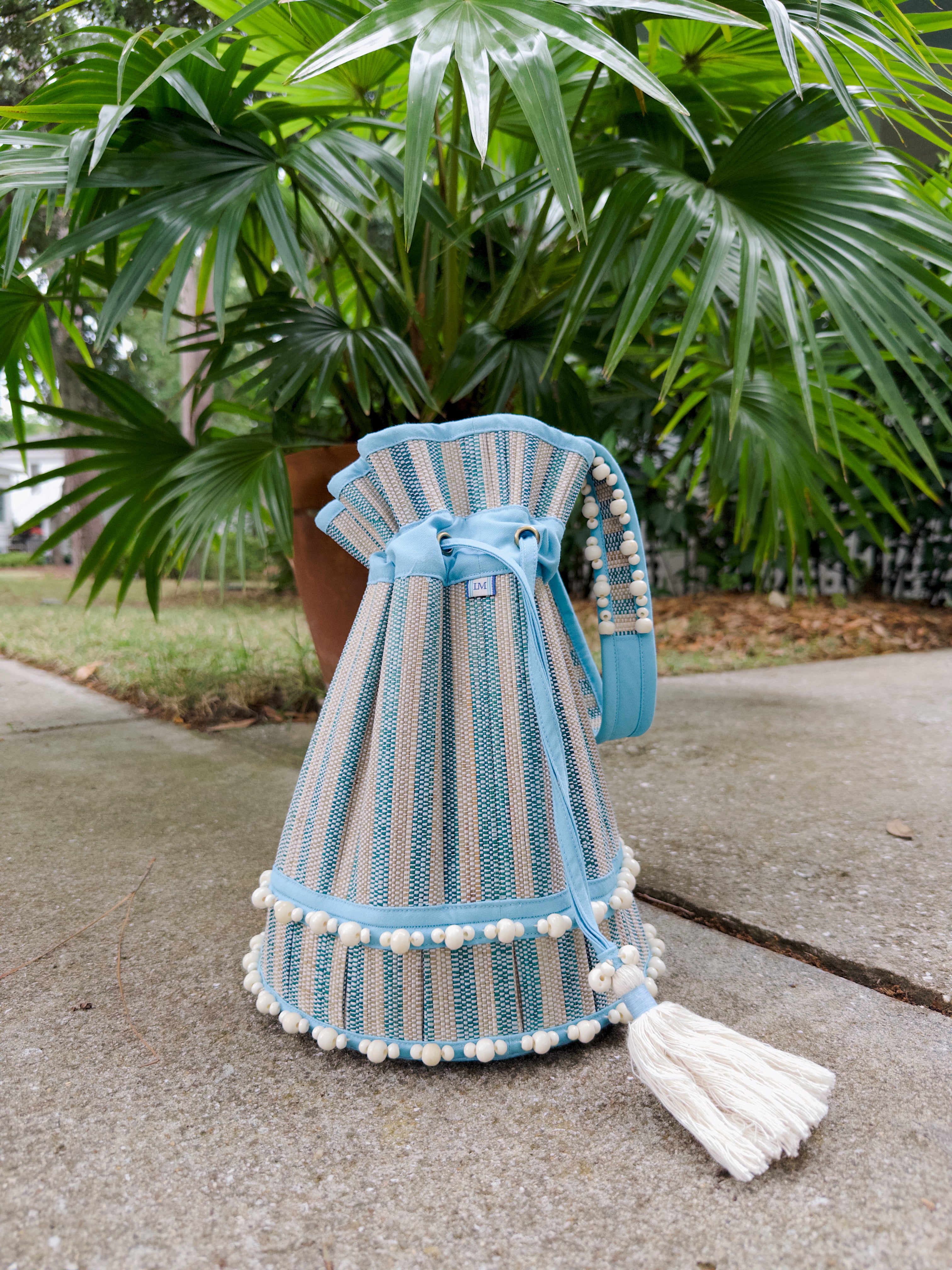 Natalie Simkins Exclusive: Azure Santorini | Midi Leisure Tote by Lorna Murray