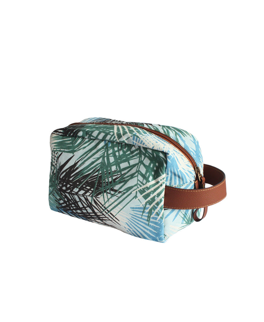 Blue Palm Toiletry Bag by Pájara Pinta