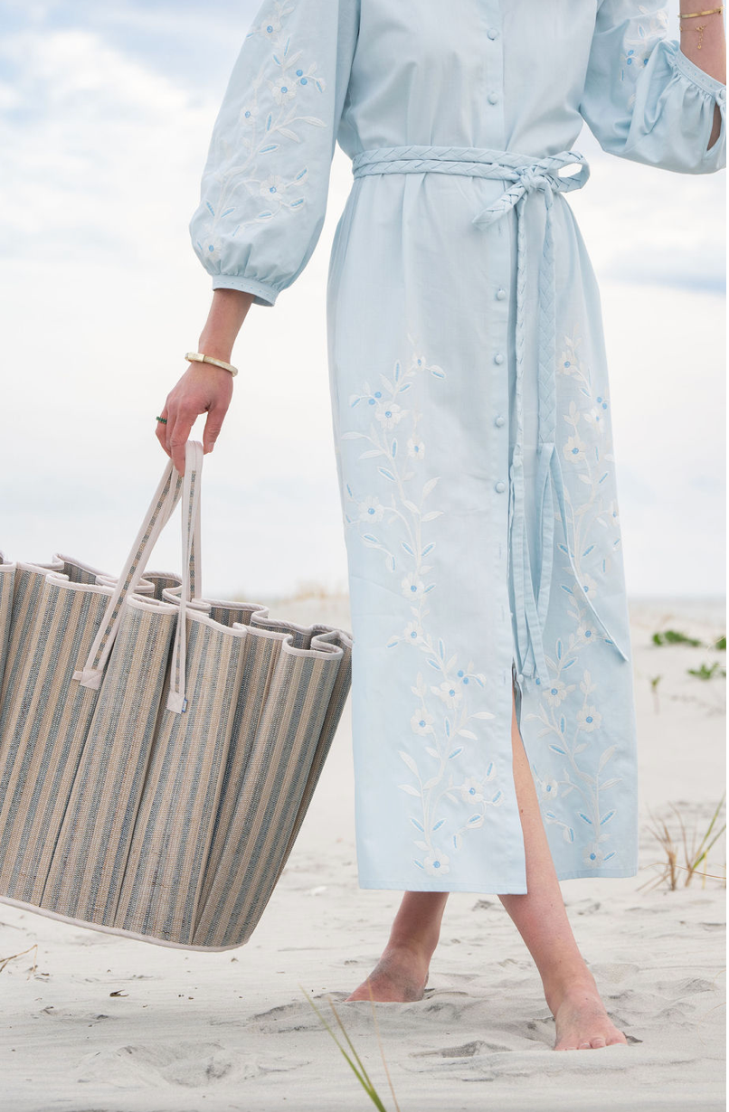 Natalie Simkins Exclusive Azure Bone | Maxi Tropez Tote by Lorna Murray