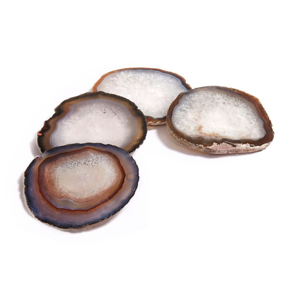 Pedra Coasters, Sand Agate, Set of 4 by ANNA New York