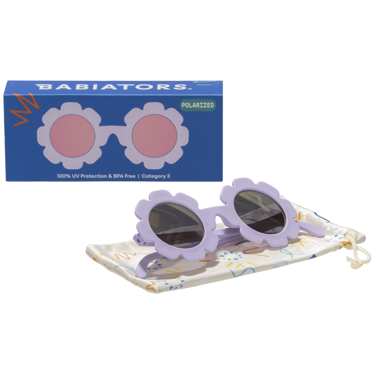 Irresistible Iris Flower | Lavender Polarized Mirrored Lenses by Babiators