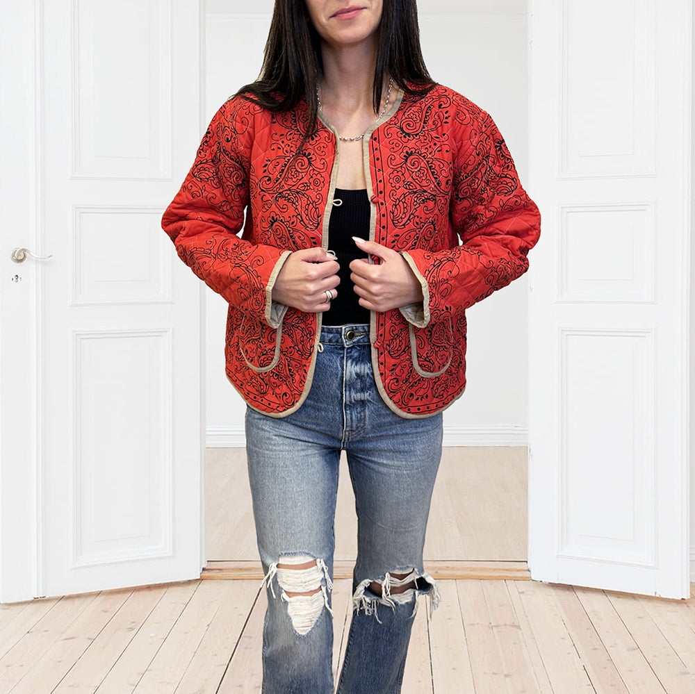 The Quilted Jacket - Red by Squar'd Away