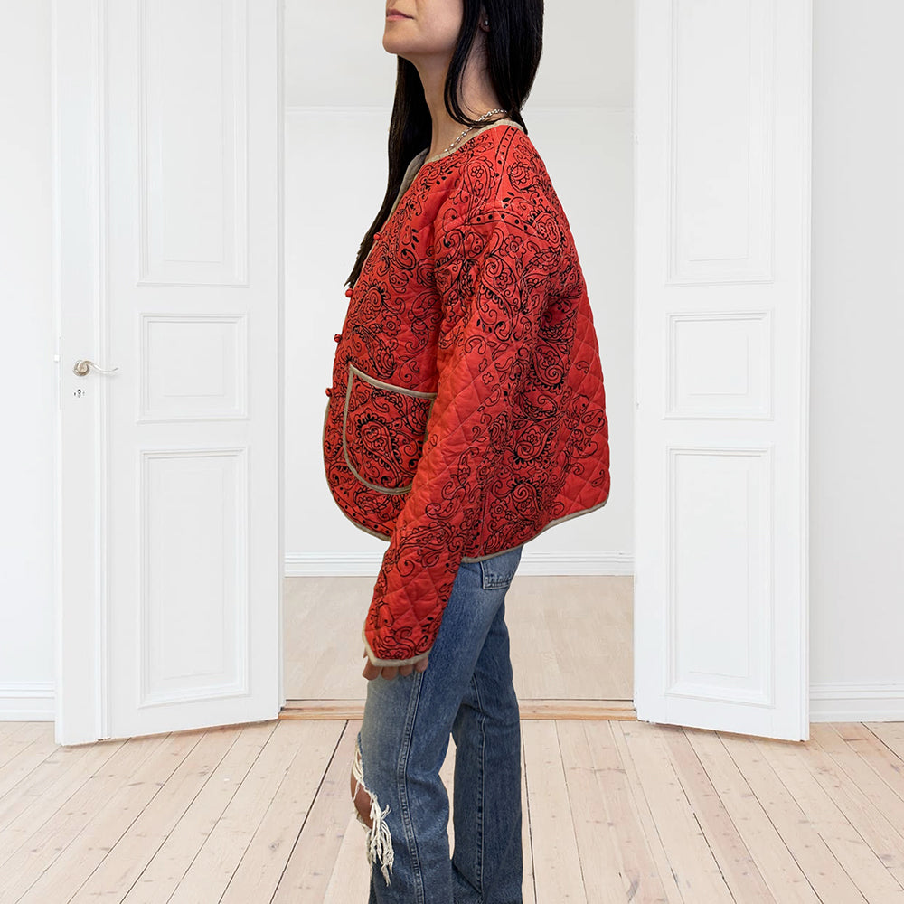 The Quilted Jacket - Red by Squar'd Away