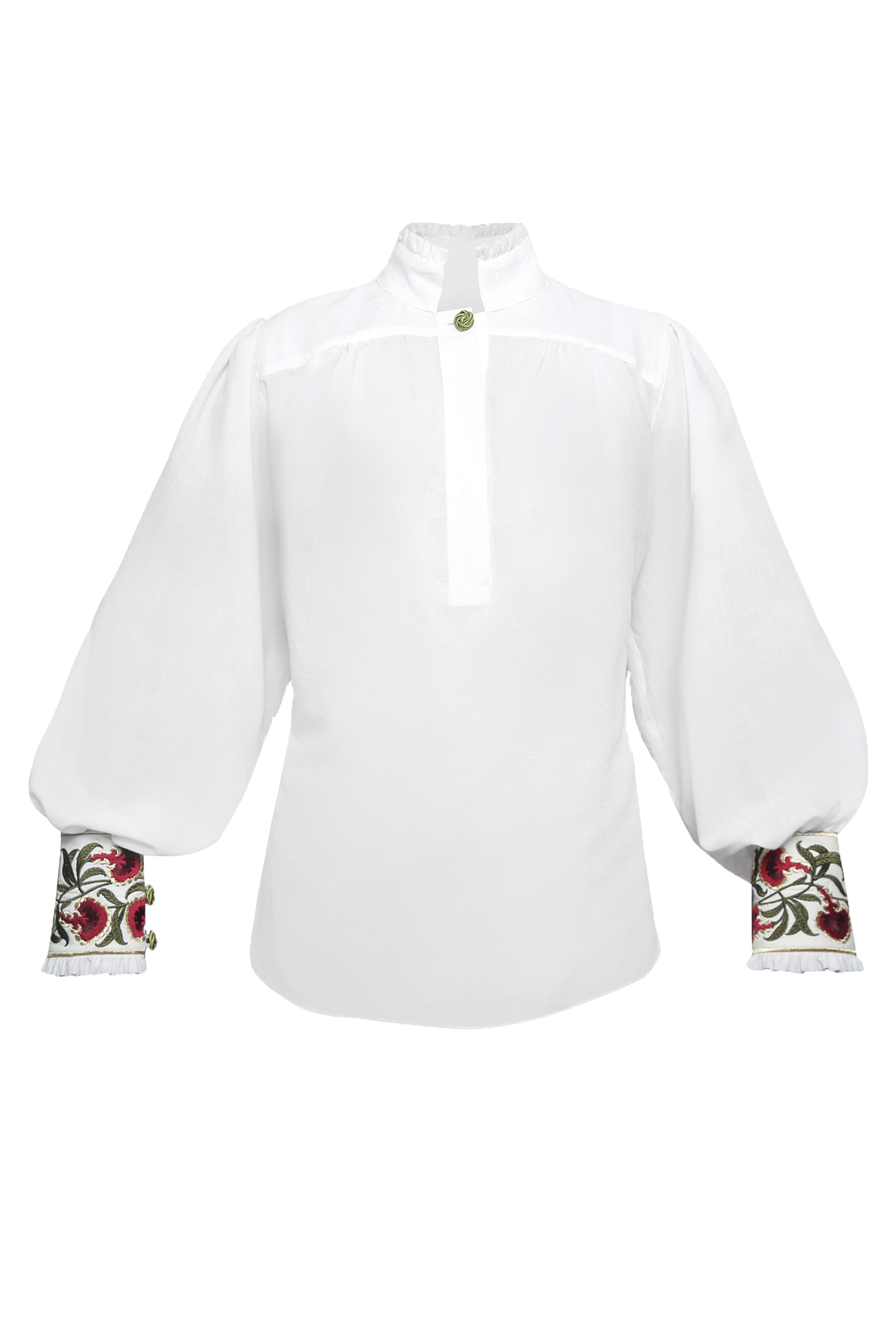 Carnation Blouse - White & Red by Rosewater House
