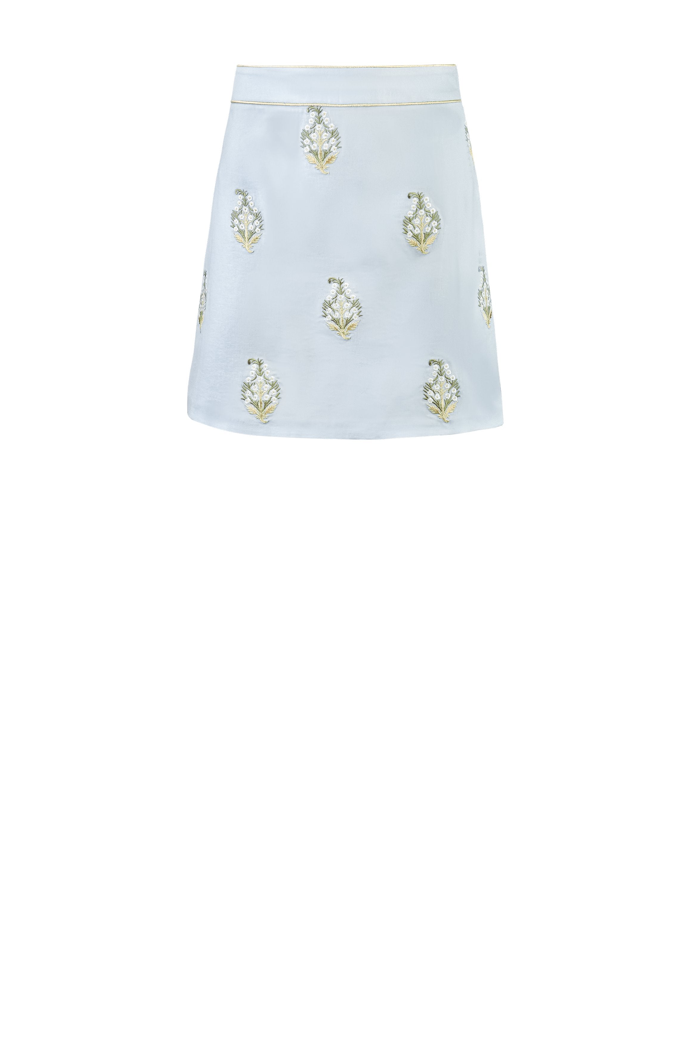 Sarv Mini Skirt - Blue & white by Rosewater House