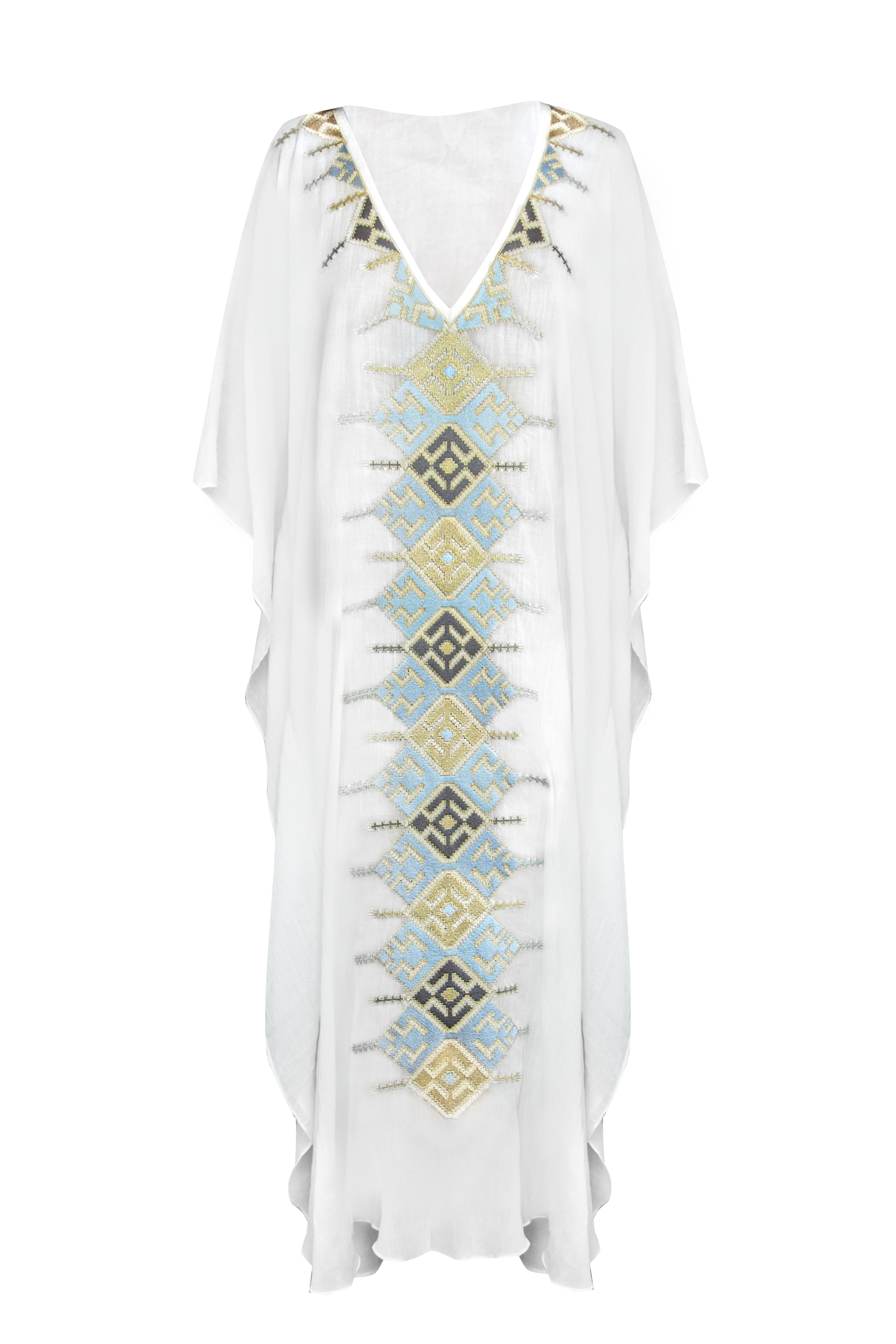 KHAZAR KAFTAN - WHITE by Rosewater House