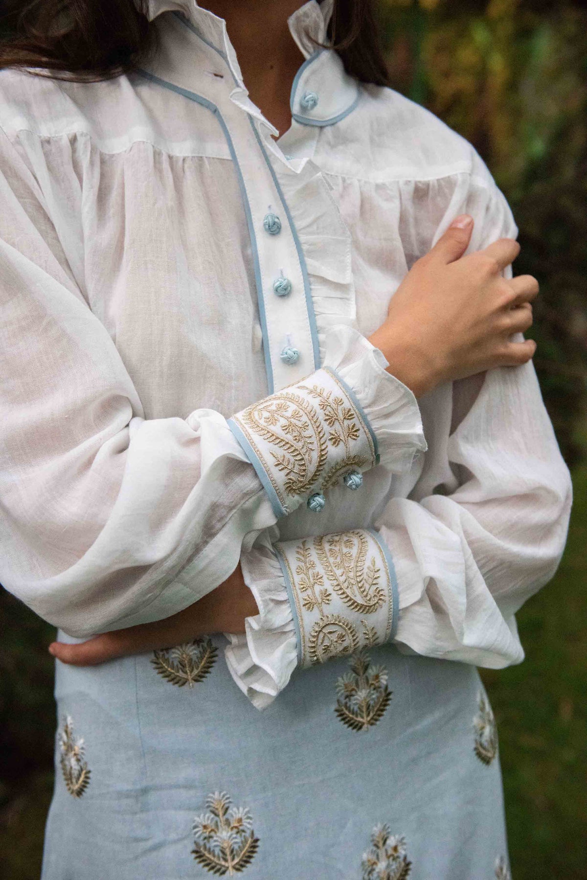Cypress Blouse - White by Rosewater House