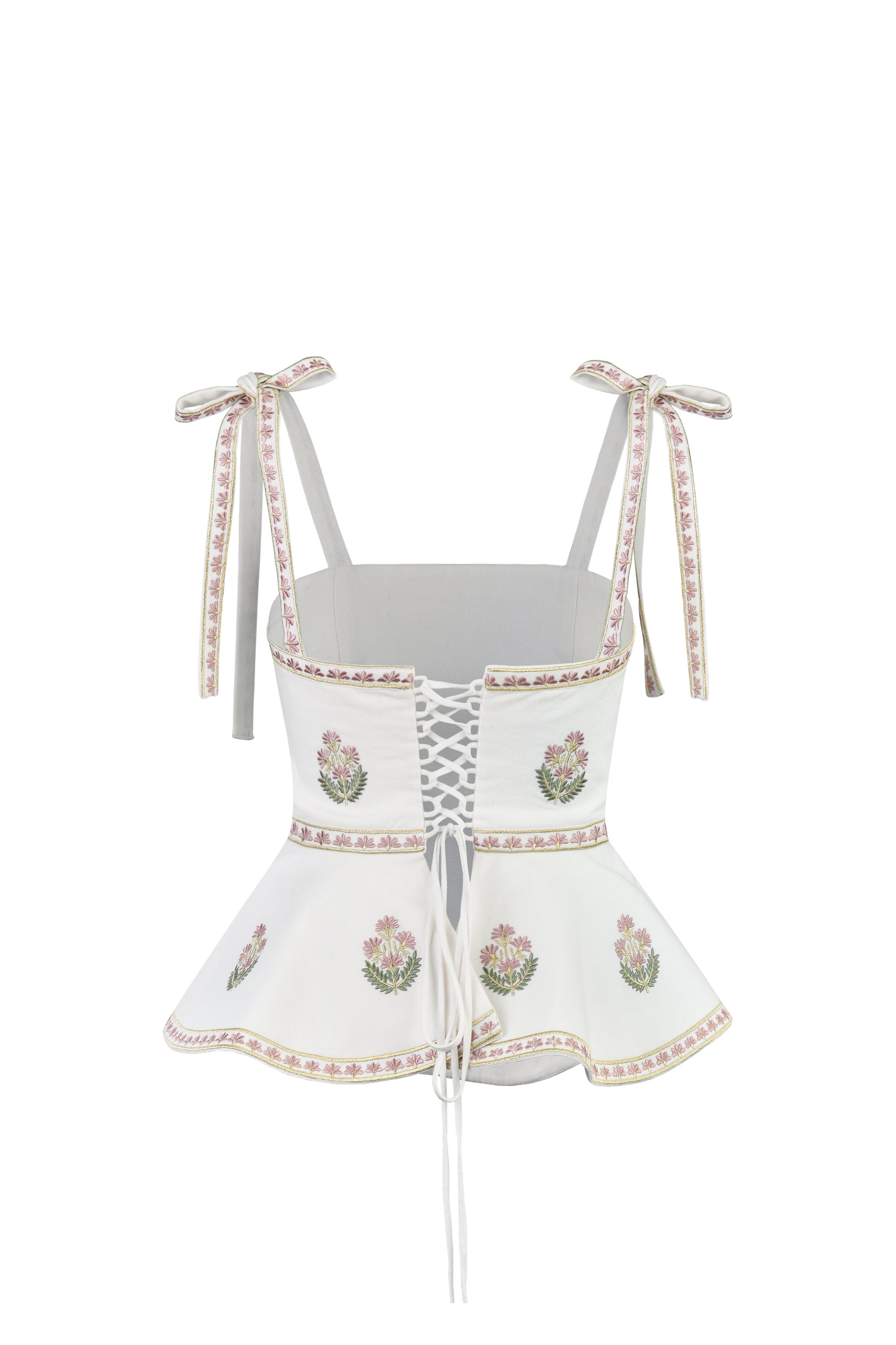 Mina Top - Ivory & Pink by Rosewater House