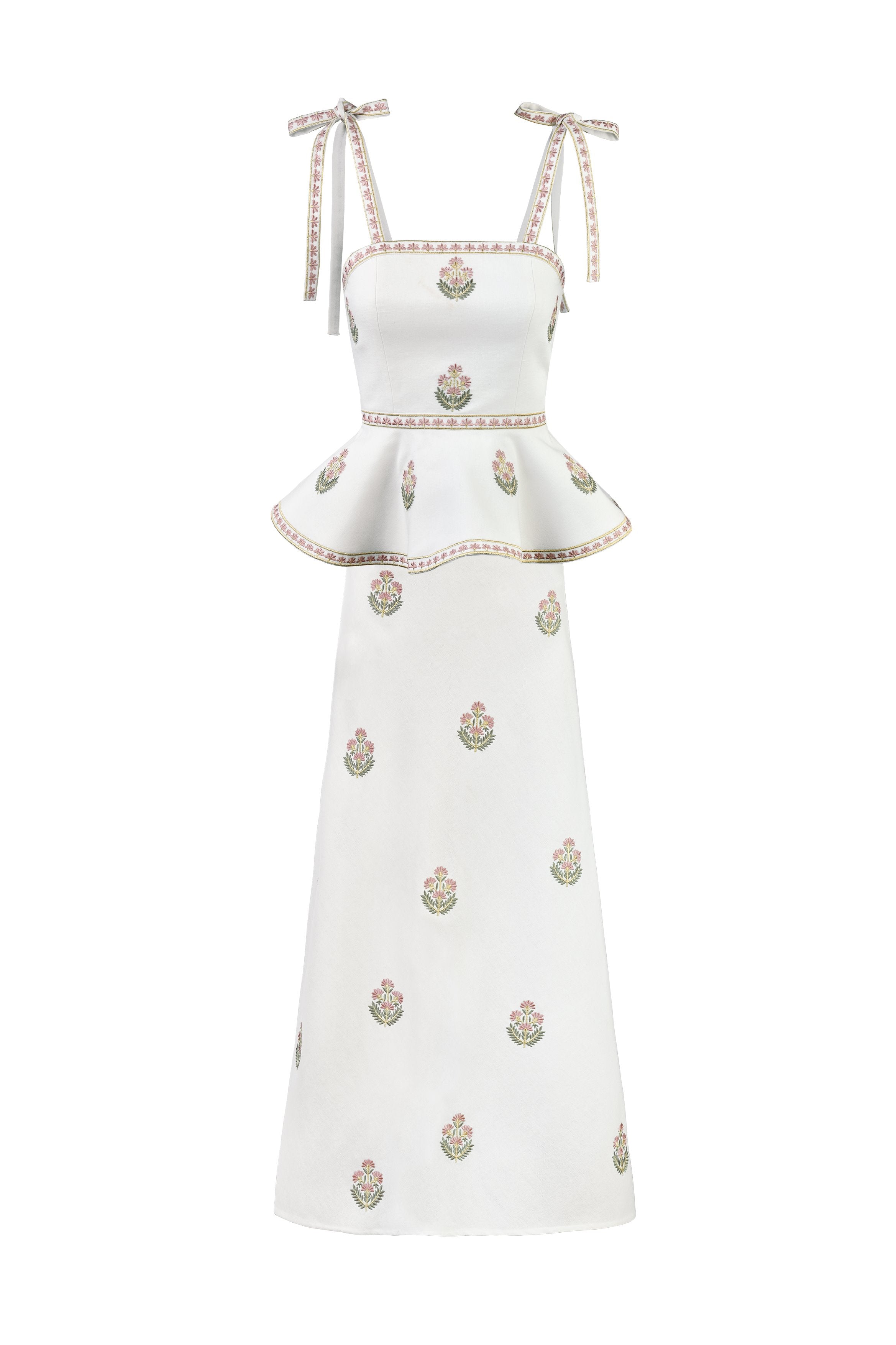 Mina Skirt - Ivory & Pink by Rosewater House