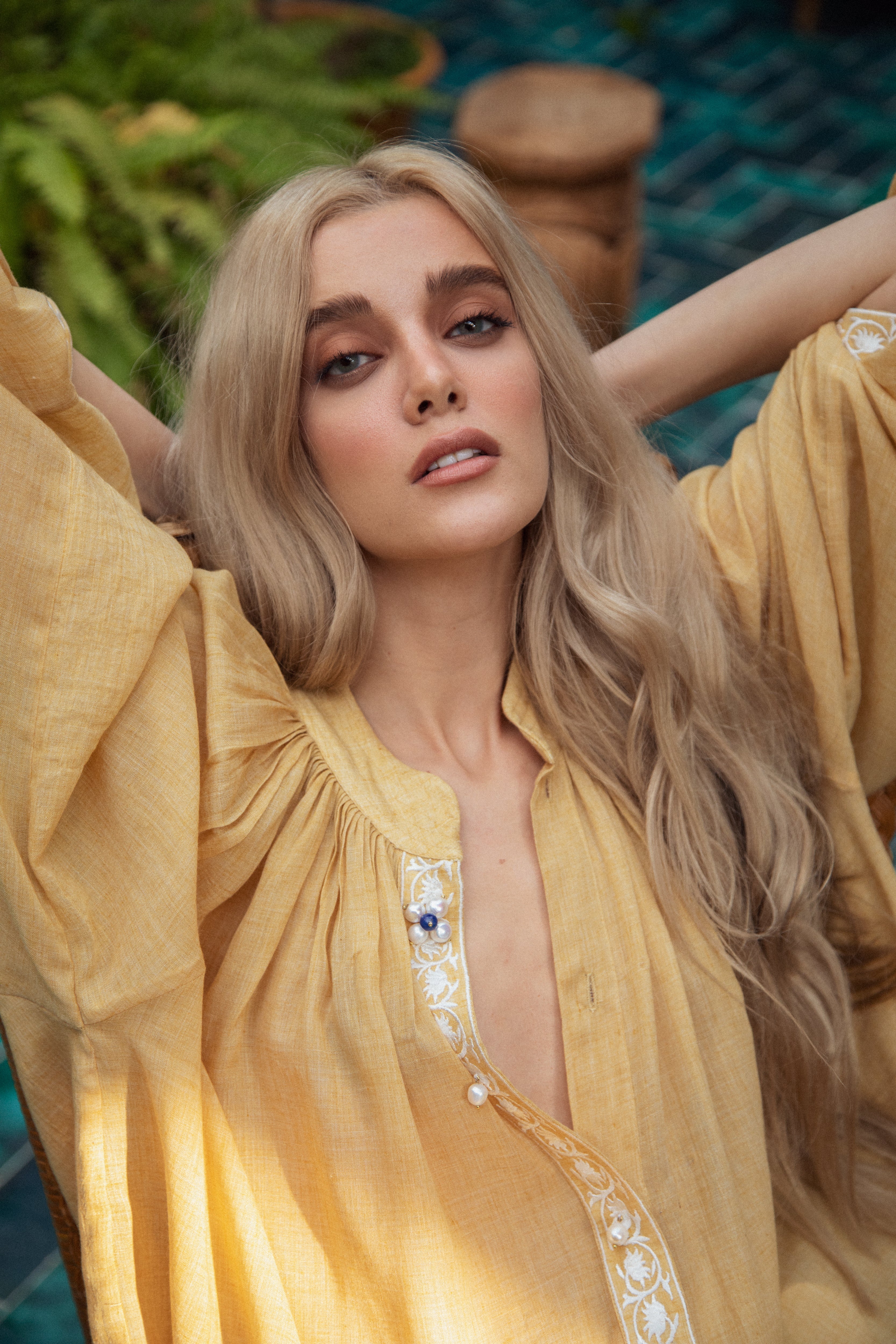 Niloufar Blouse - Yellow by Rosewater House