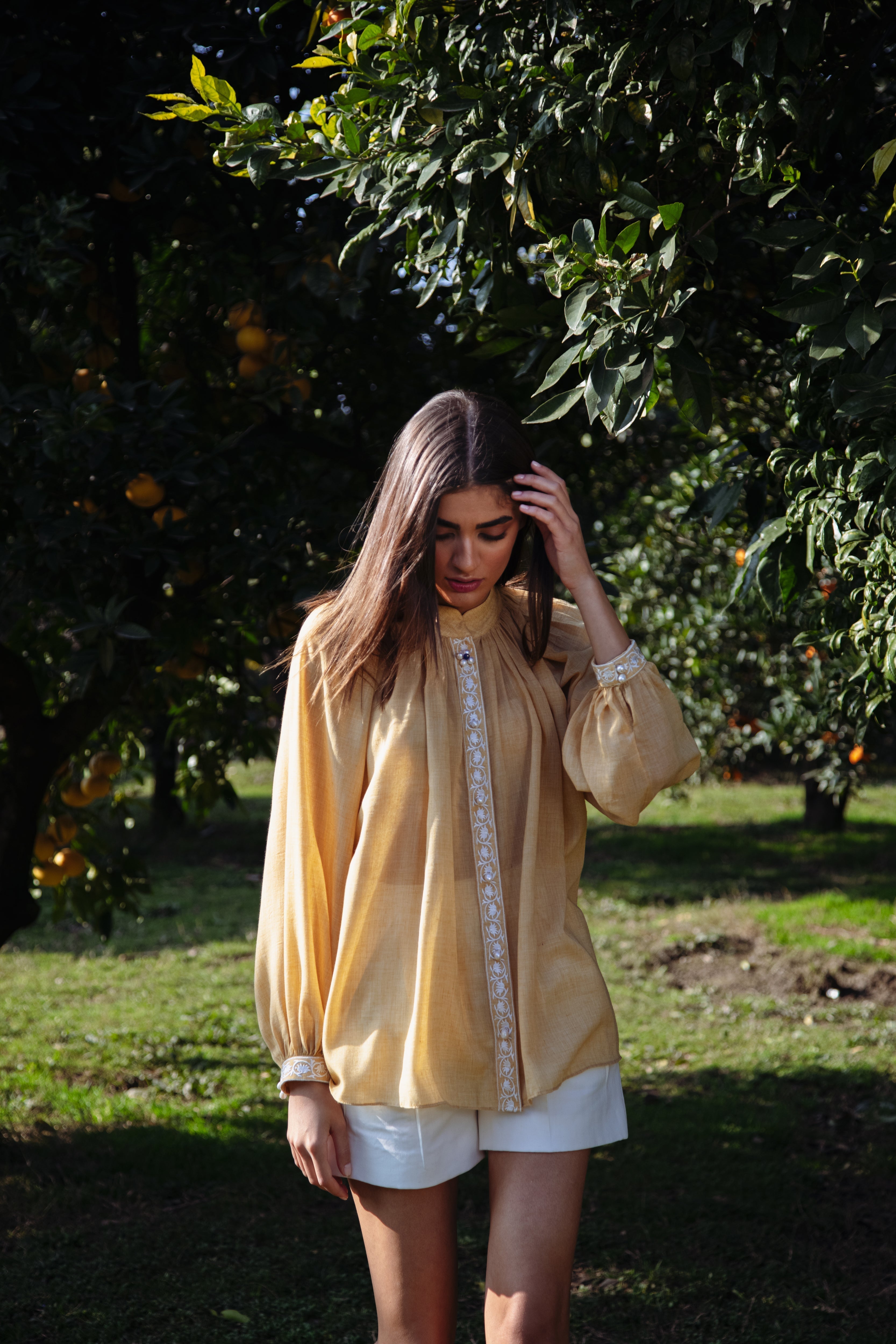 Niloufar Blouse - Yellow by Rosewater House