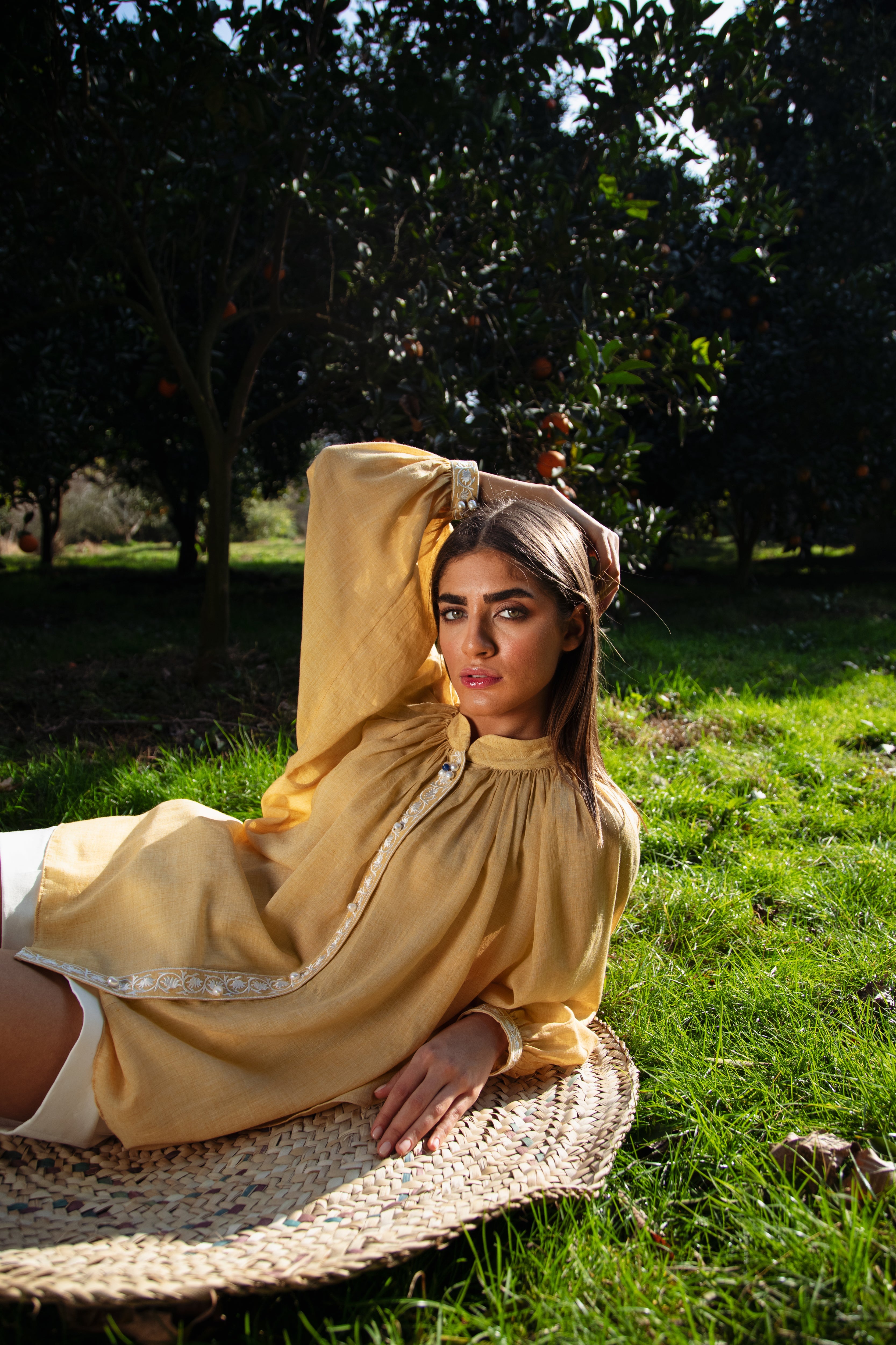 Niloufar Blouse - Yellow by Rosewater House