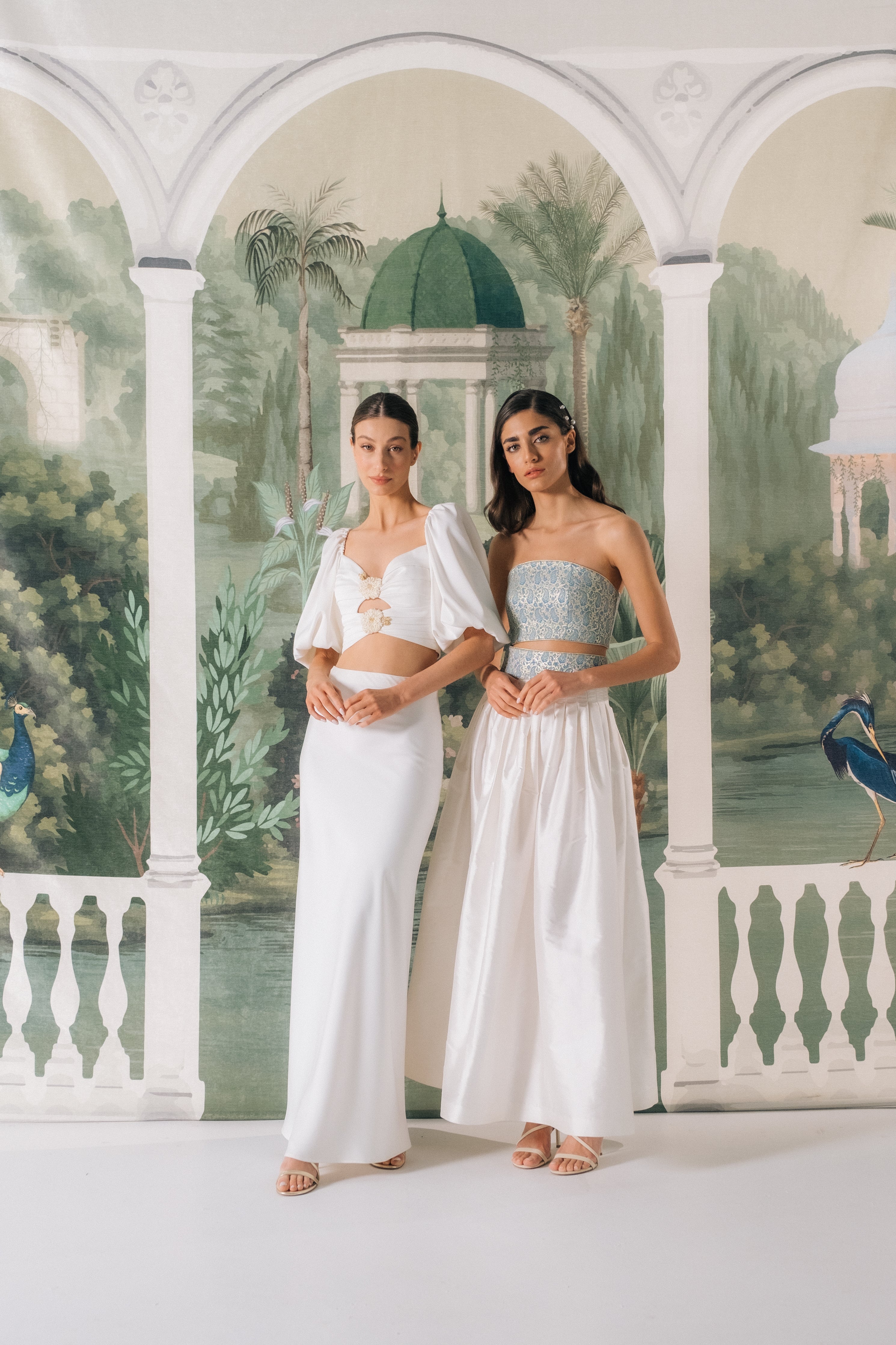 Raw Silk Taffeta Yass Skirt - Off White by Rosewater House