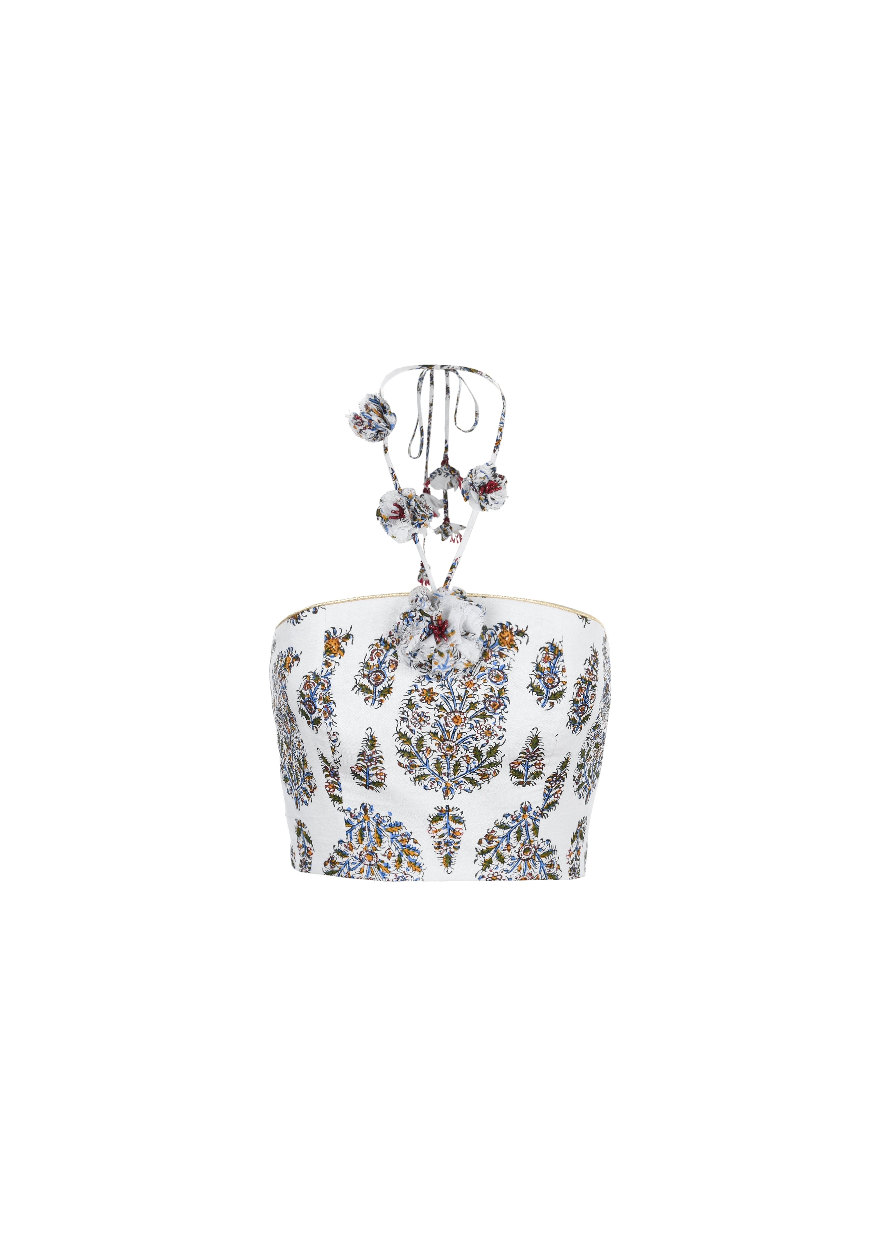 Hava Bustier - Paisley Ghalamkar by RosewaterHouse